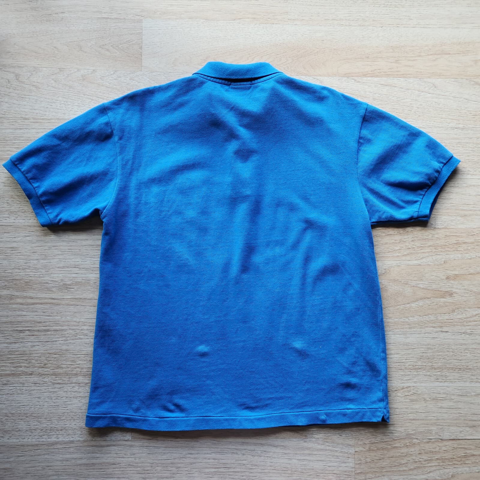 Lacoste Polo Shirt Short Sleeve Button Collar 100% Cotton Blue Men Sz.6 (L) - Thumbnail 4