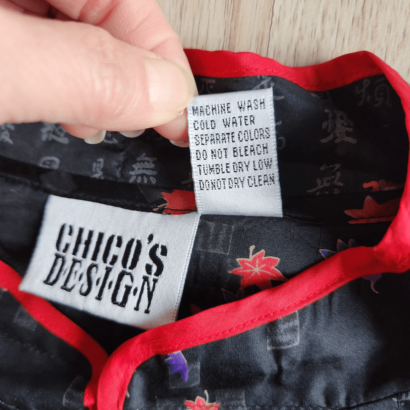Chico's Design 100% Silk Chinese Wearable Art Mandarin Kimono Jacket Black Sz.1 - Thumbnail 9