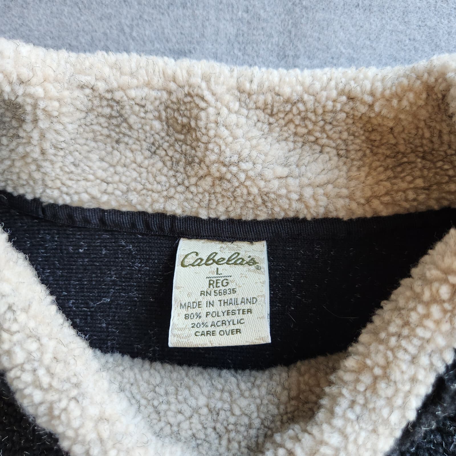 Cabela's Chunky Fleece Pullover Sweatshirt Nordic Snowflake Southwest Black Sz.L - Thumbnail 8