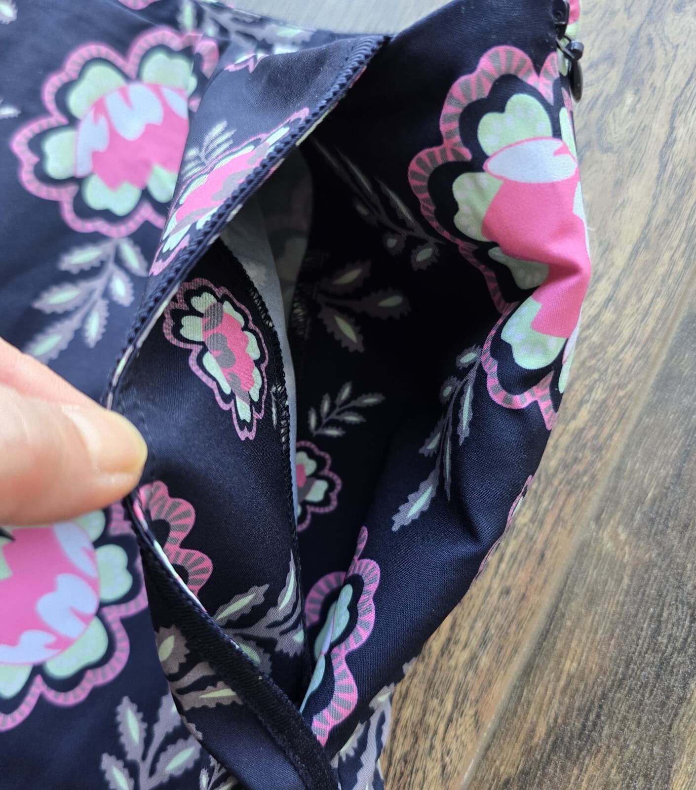Golftini Go Fish Performance Golf Skort Skirt Zip Pocket Floral Blue Pink Sz.2 - Thumbnail 7