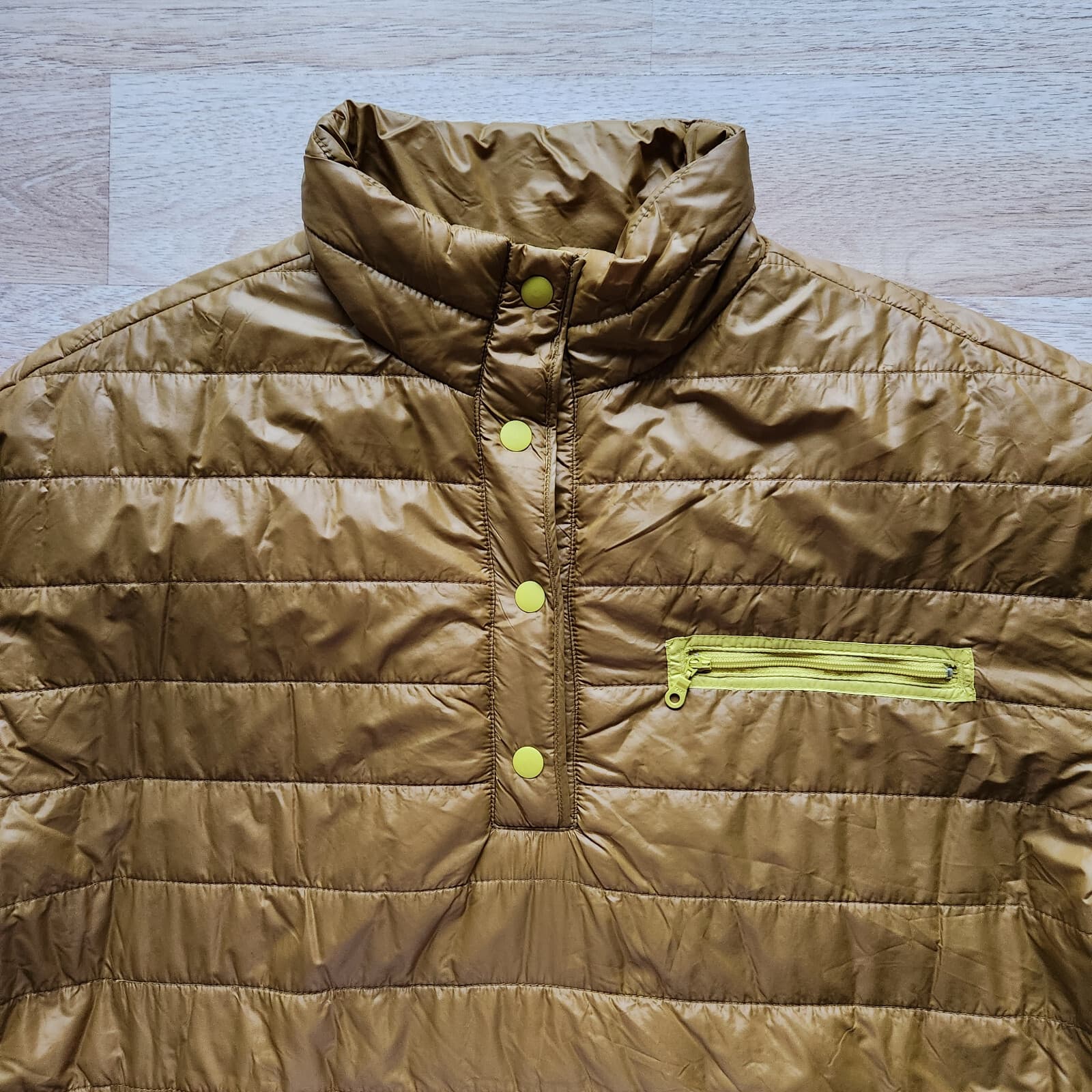 NWoT Offline by Aerie Popover Puffer Quilted Jacket Snap Lightweight Green men L - Thumbnail 2