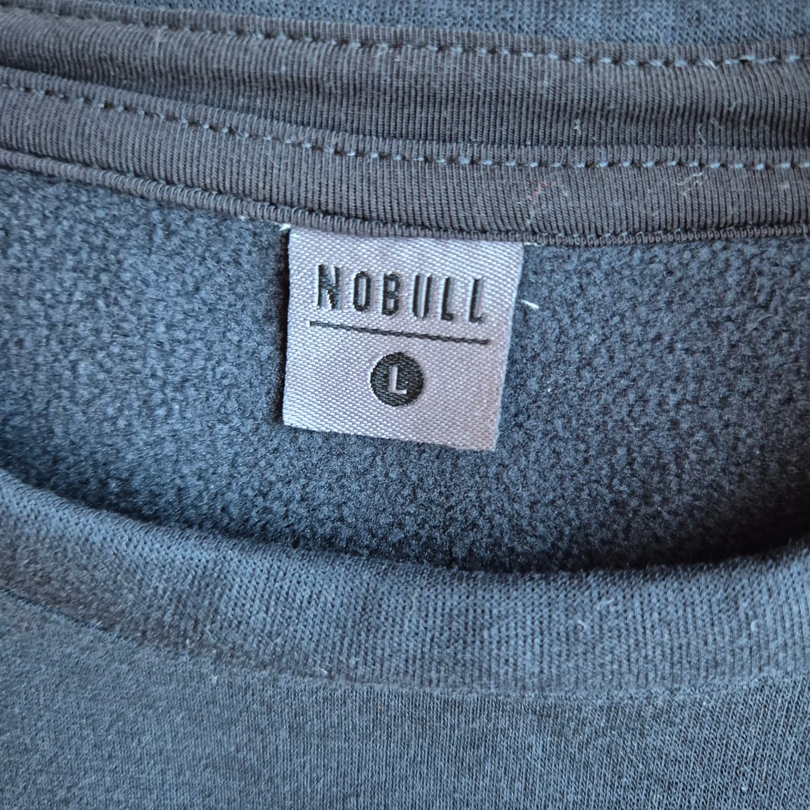 Nobull Legacy Spell-Out Women's L Crew Neck Sweatshirt Warm Fleece Lined Black - Thumbnail 7