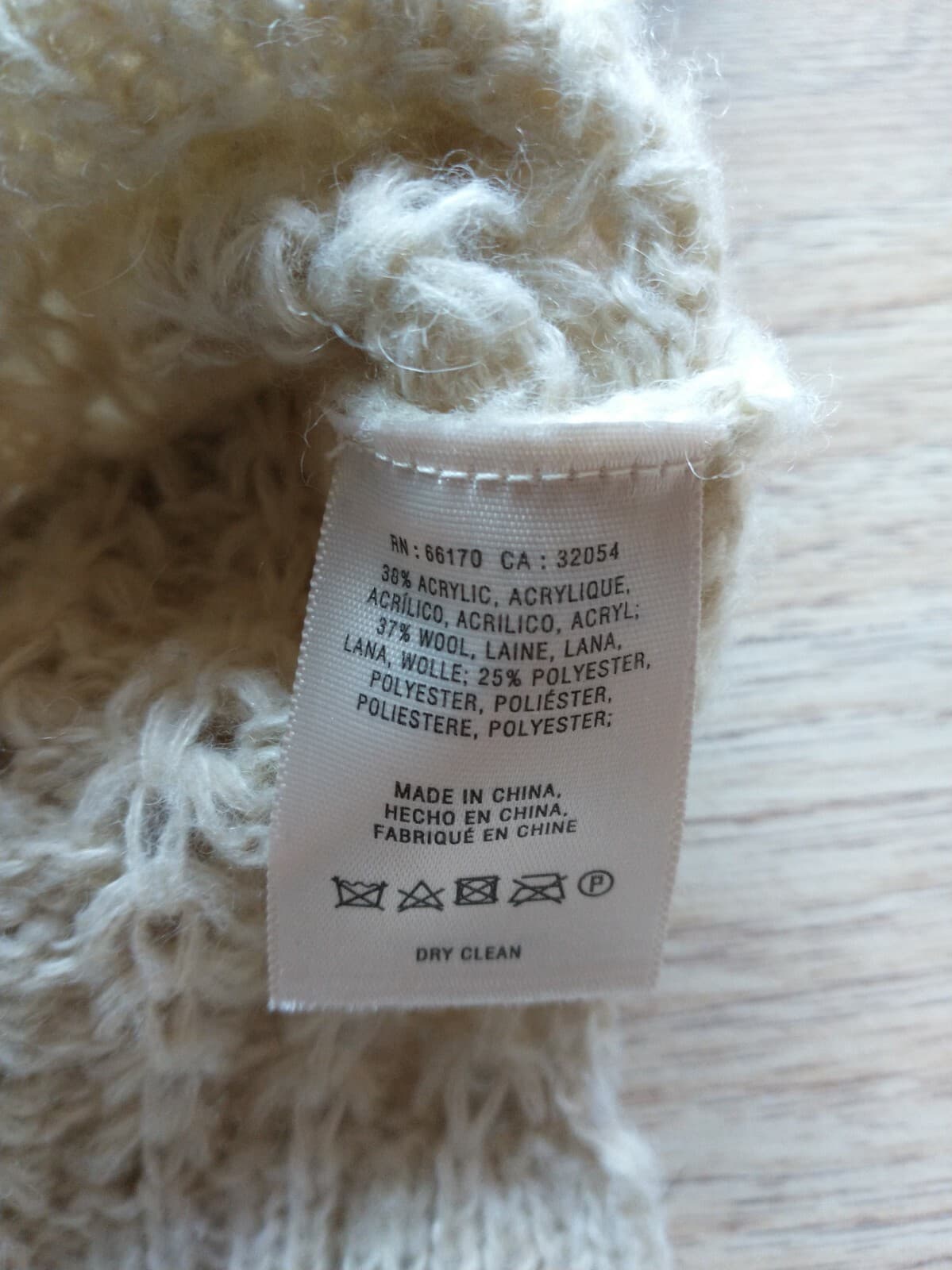 Field Flower Anthropologie Wool Blend Cable Knit Sweater Crewneck Cream Womens S - Thumbnail 8