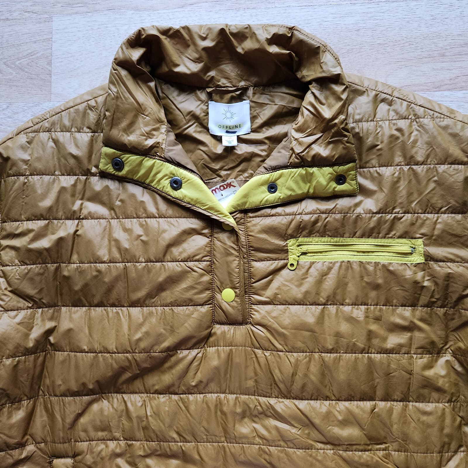 NWoT Offline by Aerie Popover Puffer Quilted Jacket Snap Lightweight Green men L - Thumbnail 3