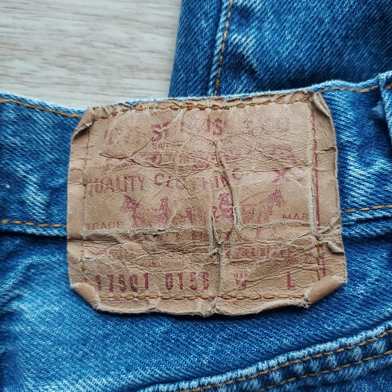 Vintage'60s Levi's 17501 Button-Fly High Rise Jeans Blue Women Sz.7 Made in USA - Thumbnail 9