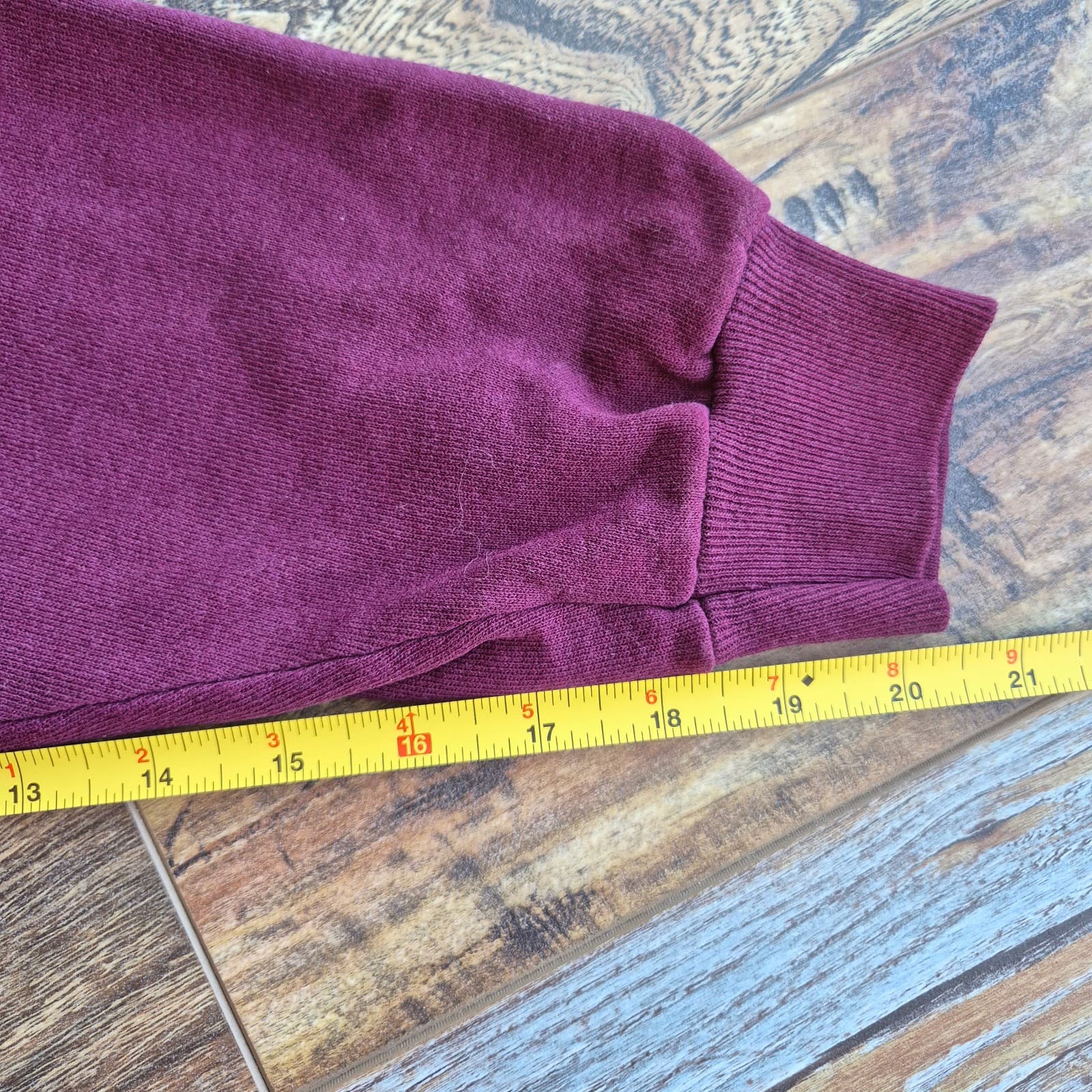 Vintage Morning Sun Floral USA Collar Neck Sweatshirt Fleece Lined Pink Red XL - Thumbnail 11
