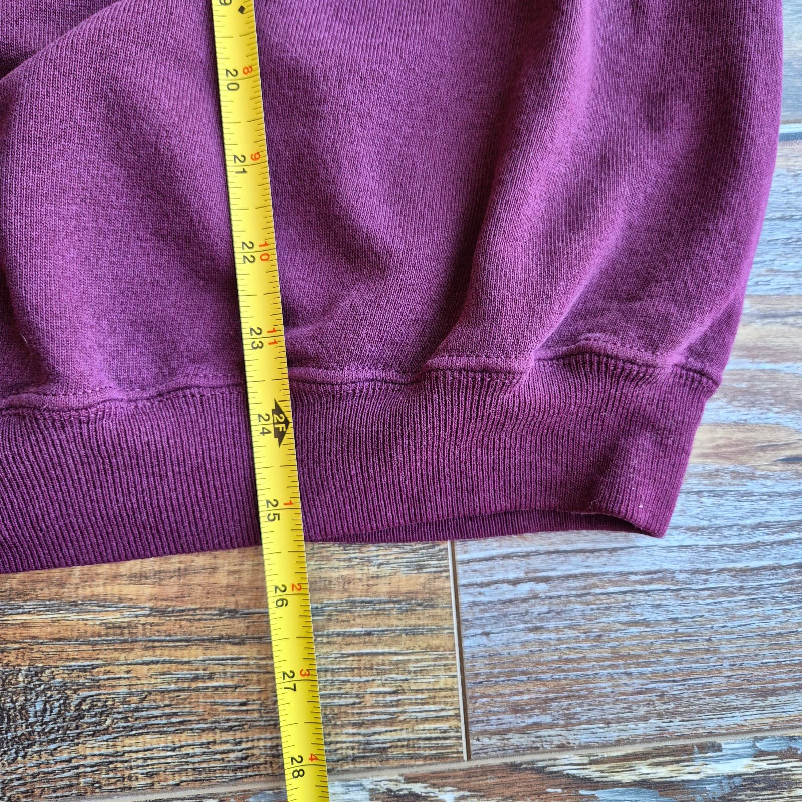 Vintage Morning Sun Floral USA Collar Neck Sweatshirt Fleece Lined Pink Red XL - Thumbnail 13