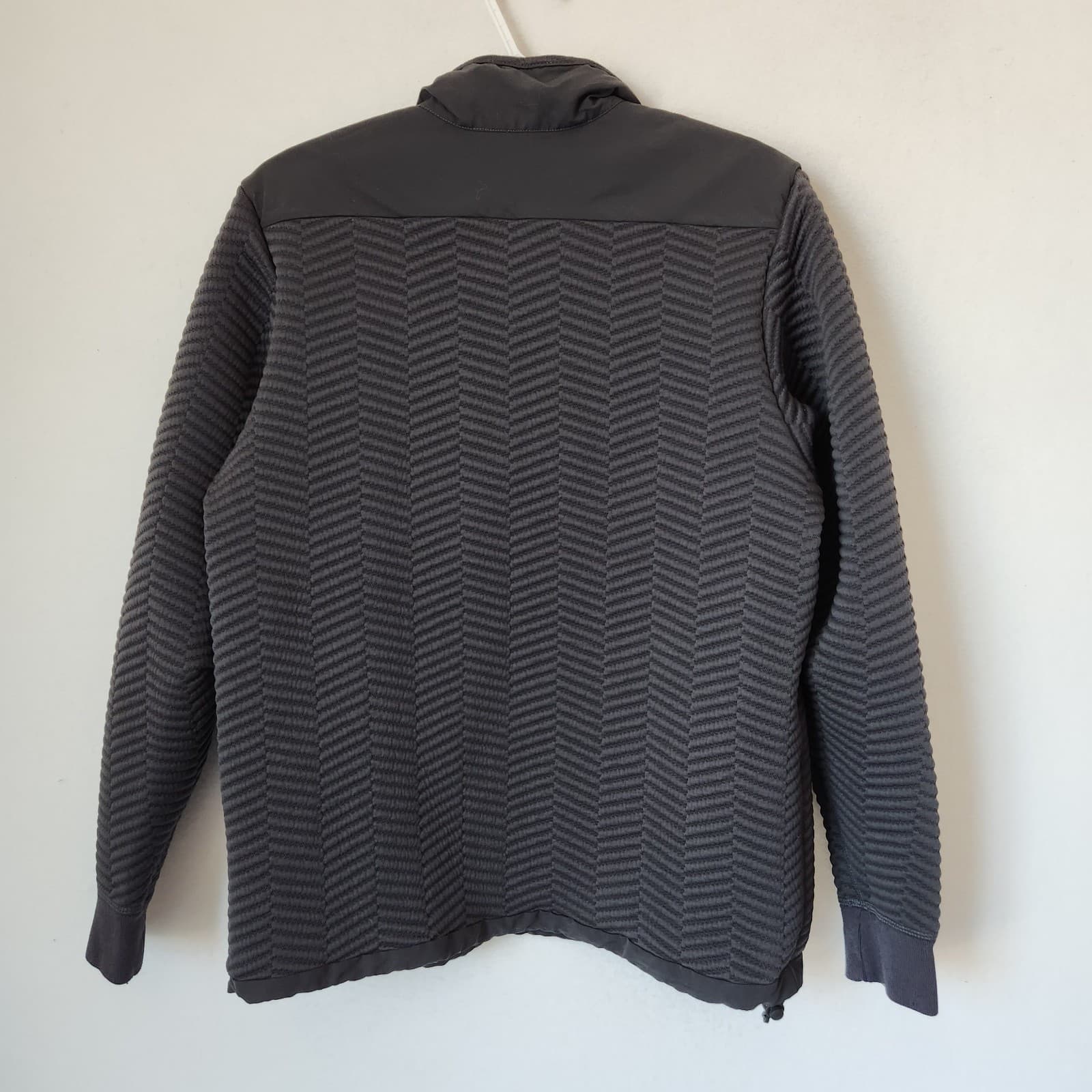Helly Hansen Men's M Lillo Snap Sweater Pullover Chest-Pocket Quilted Knit Black - Thumbnail 6