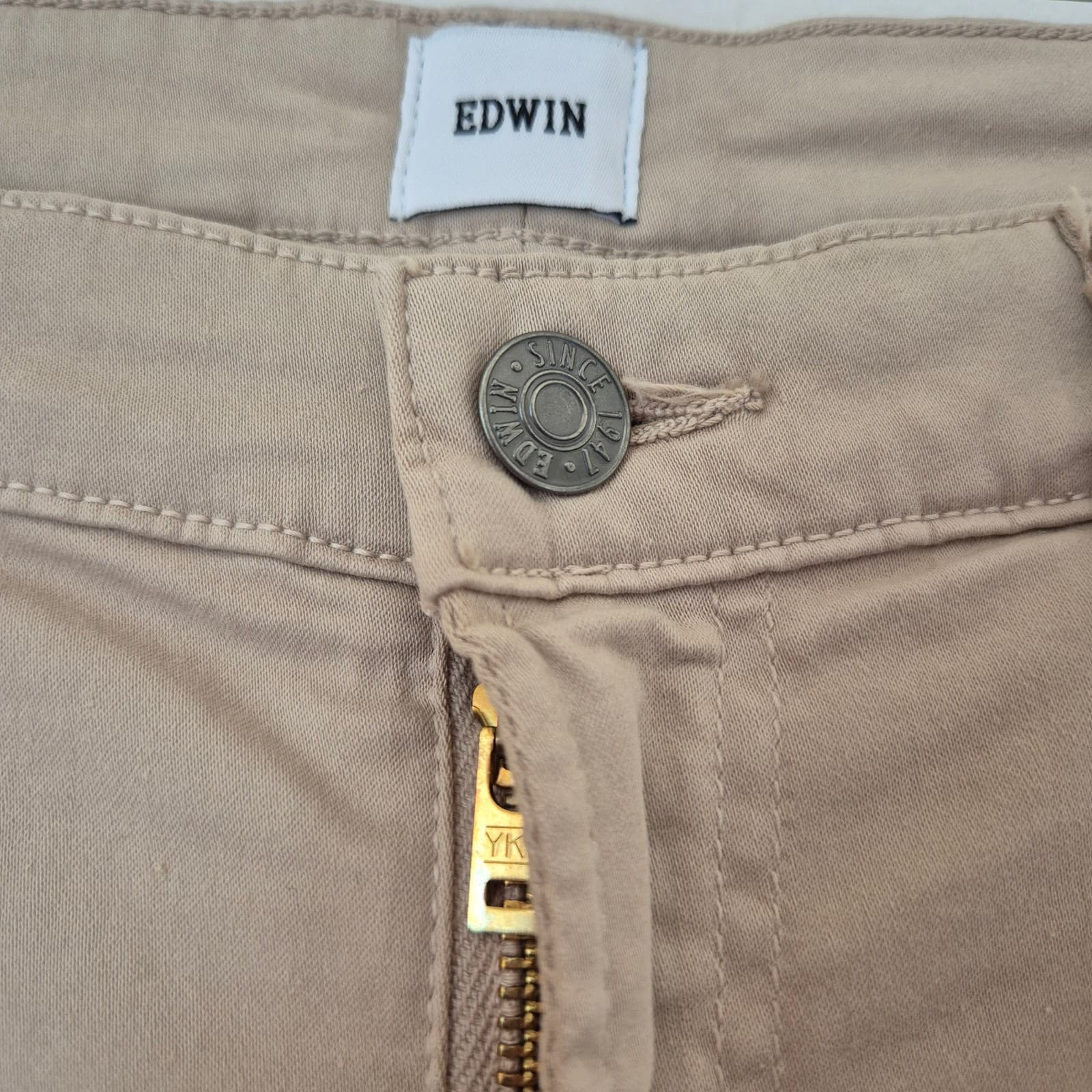 EDWIN Mason Oyster Slim Chino Shorts Stretch Cotton Blend Men's 30 Made in USA - Thumbnail 3
