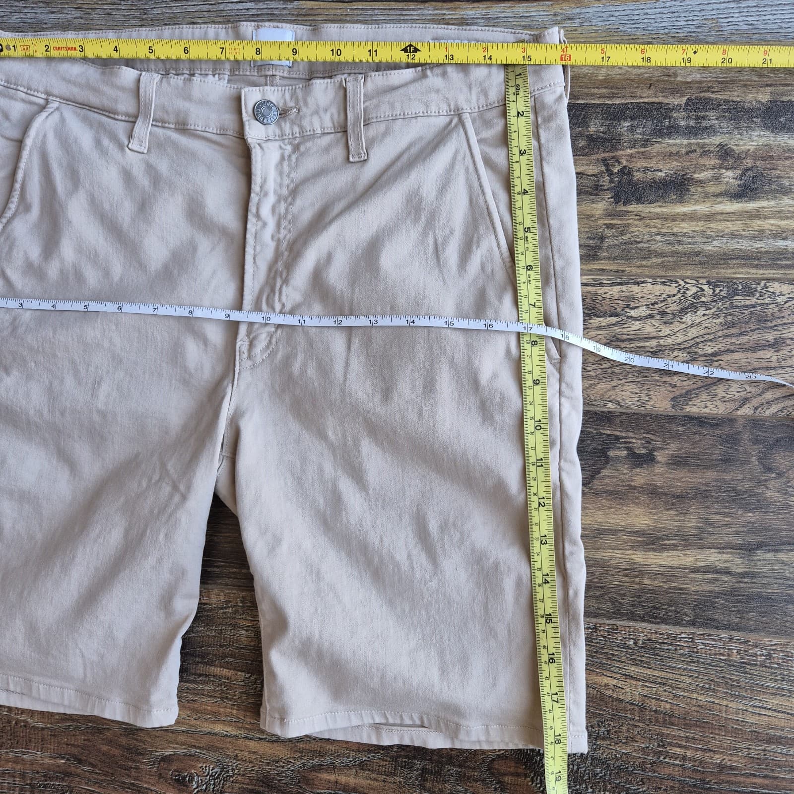 EDWIN Mason Oyster Slim Chino Shorts Stretch Cotton Blend Men's 30 Made in USA - Thumbnail 8