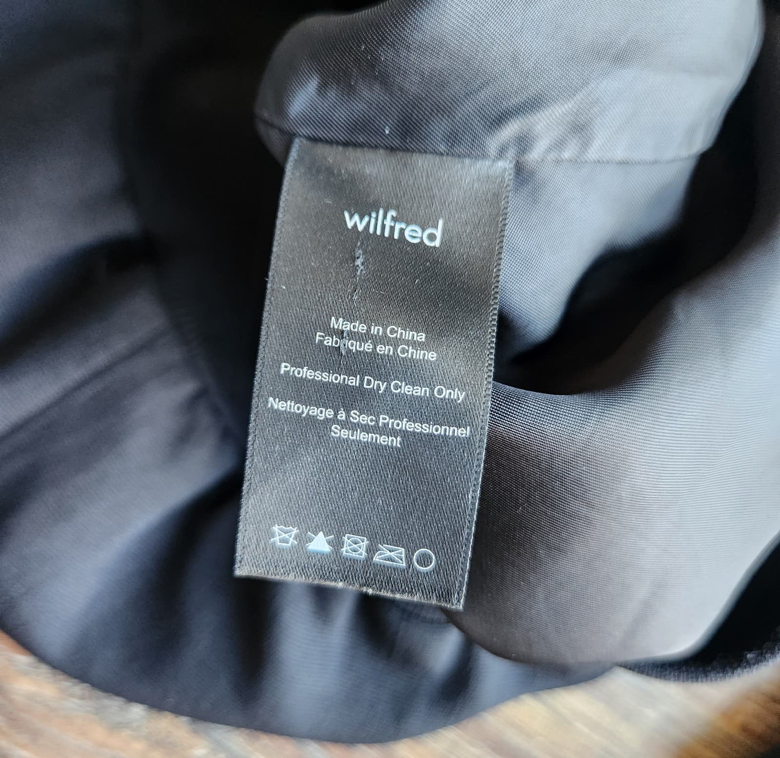 Wilfred ARITZIA Poussin Bomber Varsity Jacket Snap Pocket Black Women's S - Thumbnail 10