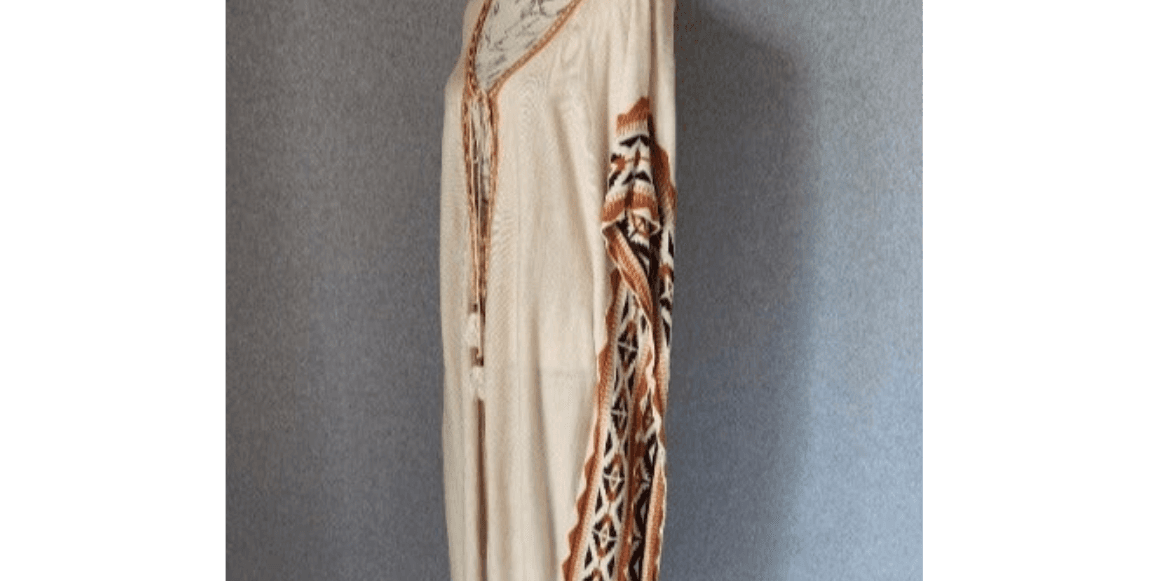 Idol Mind Rush Creek Southwest Aztec Poncho Tassel Fringe Beige Viscose Size S/M - Thumbnail 5