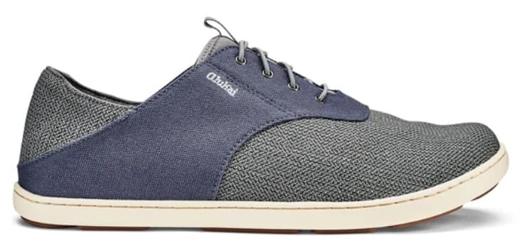 Olukai Nohea Moku Men’s US11 No Tie Boat Shoes Breathable Mesh Canvas Blue Grey - Thumbnail 2