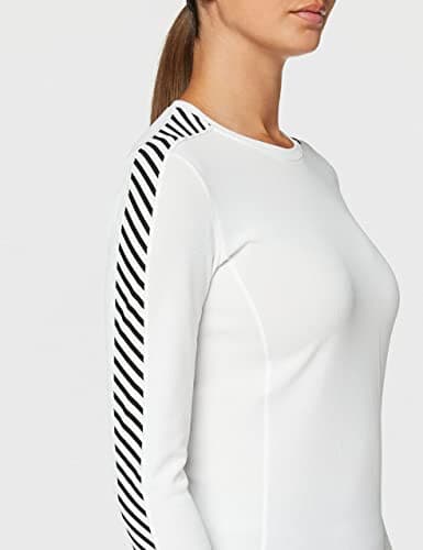 Helly Hansen LIFA Crew Long-Sleeve T-Shirt Baselayer White Blue Striped Womens L - Thumbnail 3