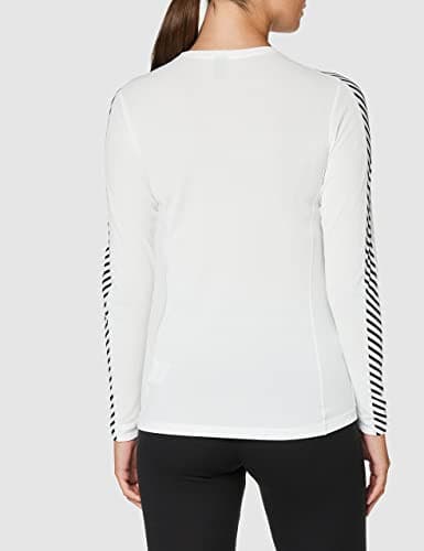 Helly Hansen LIFA Crew Long-Sleeve T-Shirt Baselayer White Blue Striped Womens L - Thumbnail 5