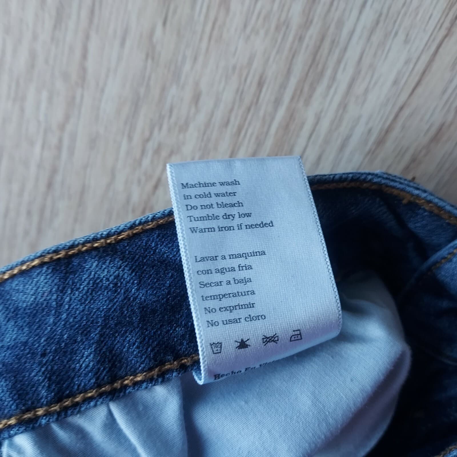 KanCan Mid Rise Destressed Skinny Jeans Zip Stretch Cotton Blend Blue Women 26 - Thumbnail 10