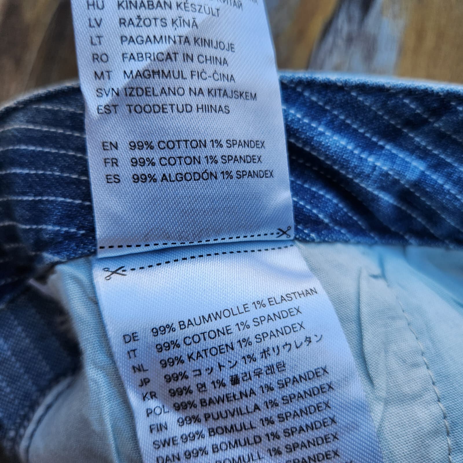 NWT BRIXTON $89 Victory Straight Leg Pants Pin-Stripe Blue White Denim Womens 31 - Thumbnail 12