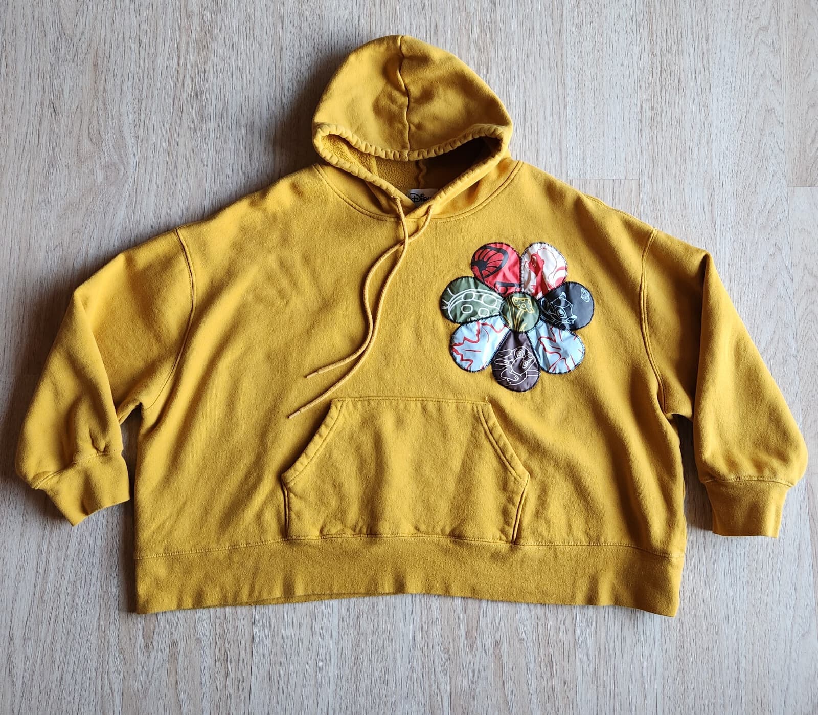 EUC Disney Parks Bambi Hoodie Pullover Sweatshirt Pocket Cotton Yellow Women 3X - Thumbnail 5