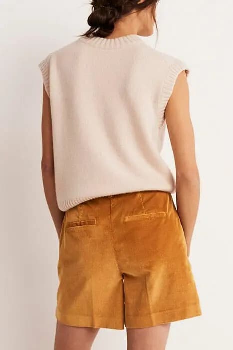 Boden Corduroy High Waist Short Zip Pocket Stretch Cotton Blend Brown Women's 8 - Thumbnail 8