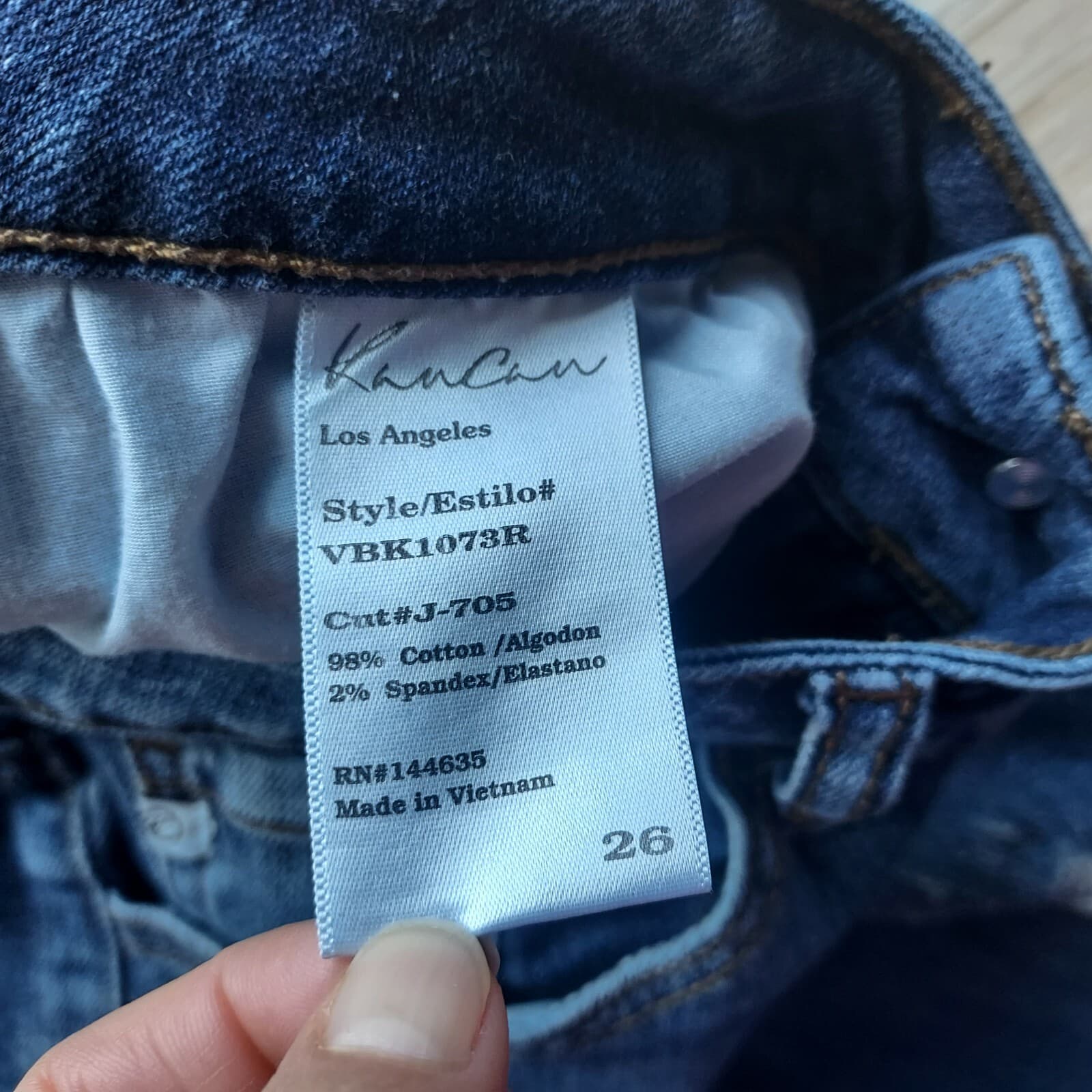 KanCan Mid Rise Destressed Skinny Jeans Zip Stretch Cotton Blend Blue Women 26 - Thumbnail 9