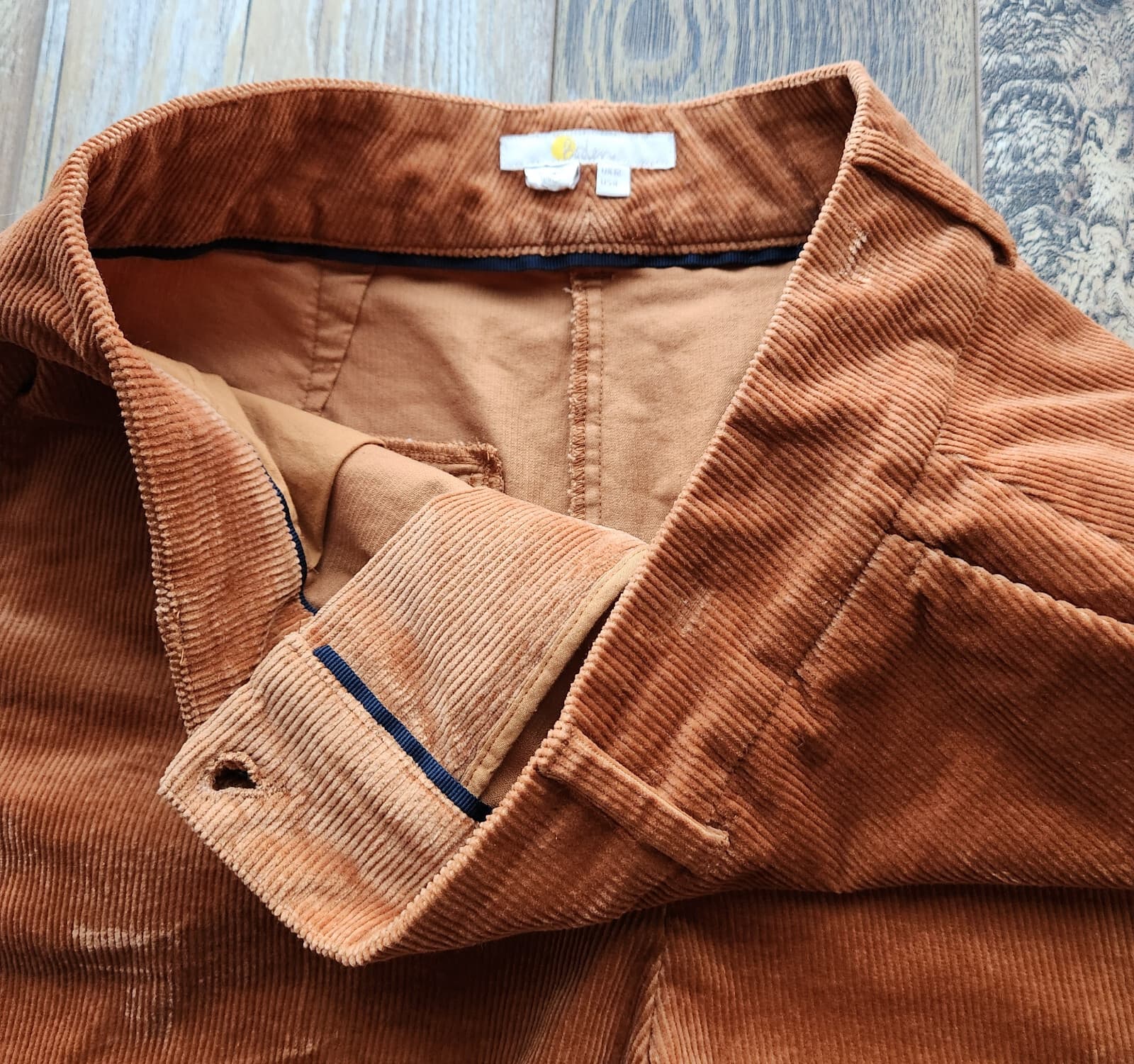 Boden Corduroy High Waist Short Zip Pocket Stretch Cotton Blend Brown Women's 8 - Thumbnail 10