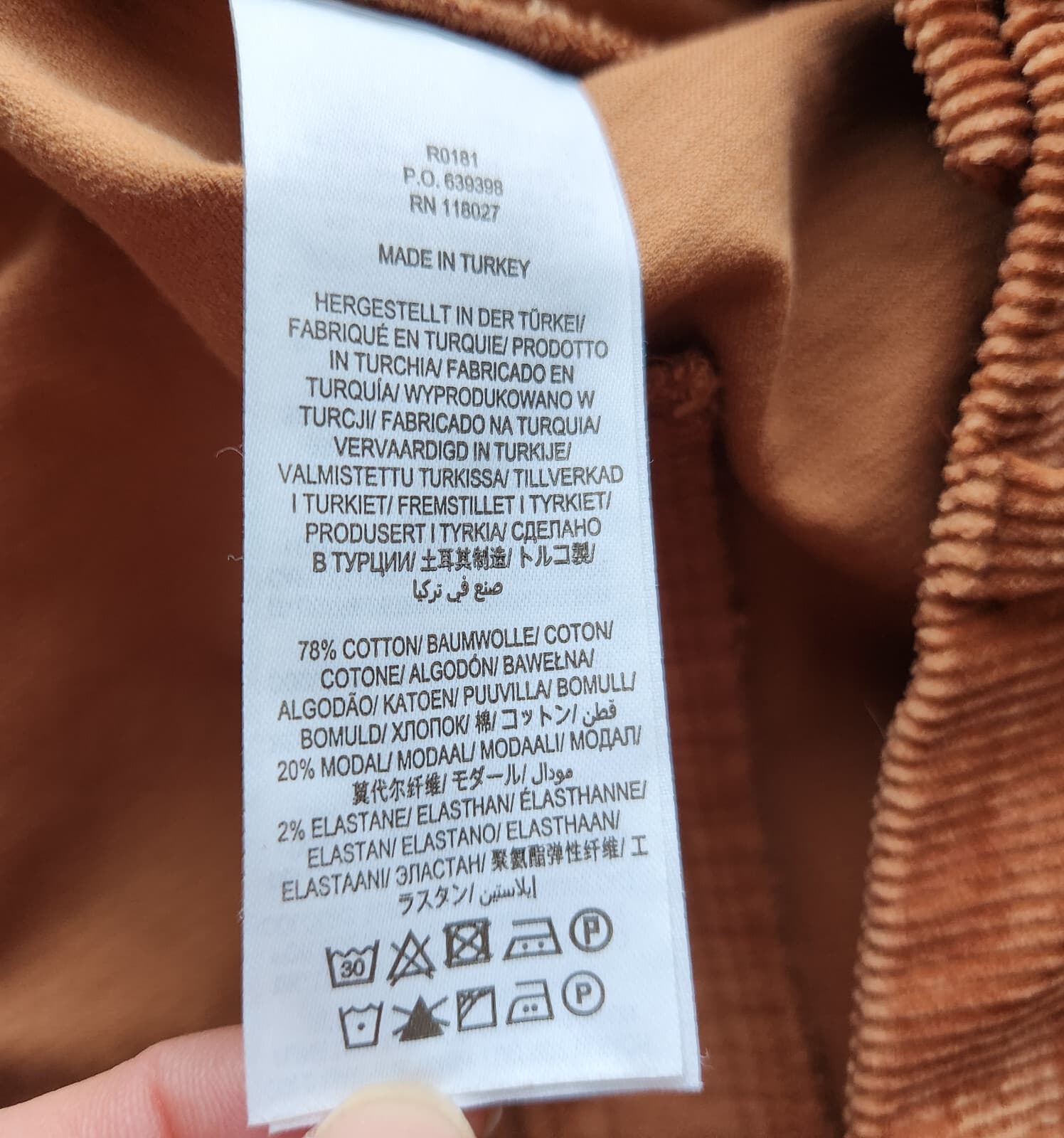 Boden Corduroy High Waist Short Zip Pocket Stretch Cotton Blend Brown Women's 8 - Thumbnail 12