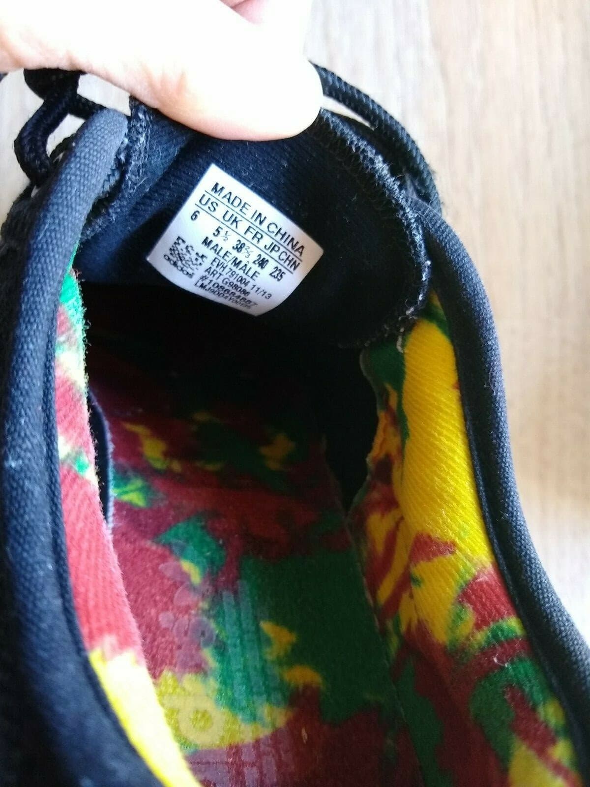 Adidas Seeley Rasta Hemp Skateboarding Shoes Men Lace Black US6 EUR38.5 - Thumbnail 11