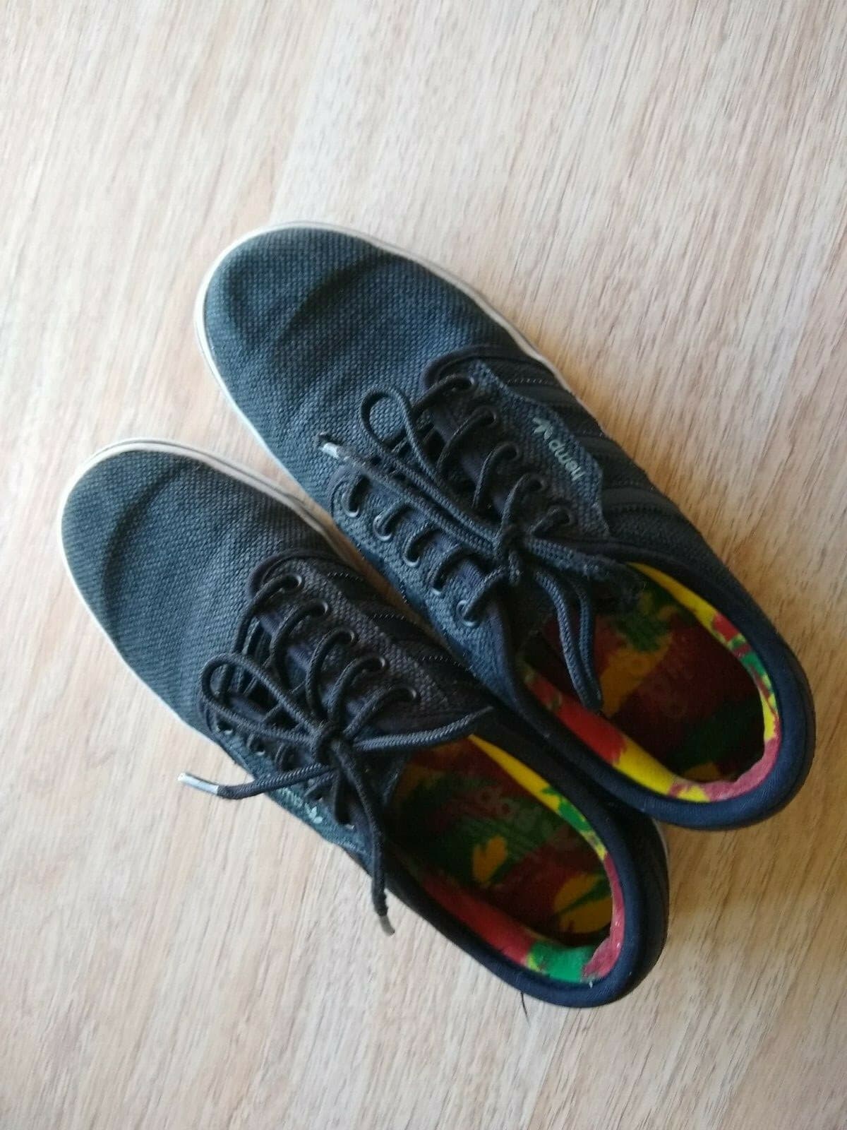 Adidas Seeley Rasta Hemp Skateboarding Shoes Men Lace Black US6 EUR38.5 - Thumbnail 3