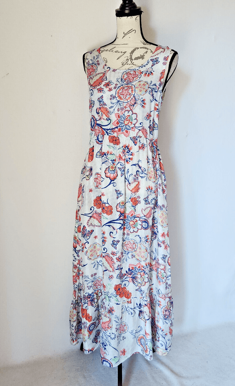 Sundance 100% Silk Floral Light as Air Dress Sleeveless Pocket Multicolor Sz.S