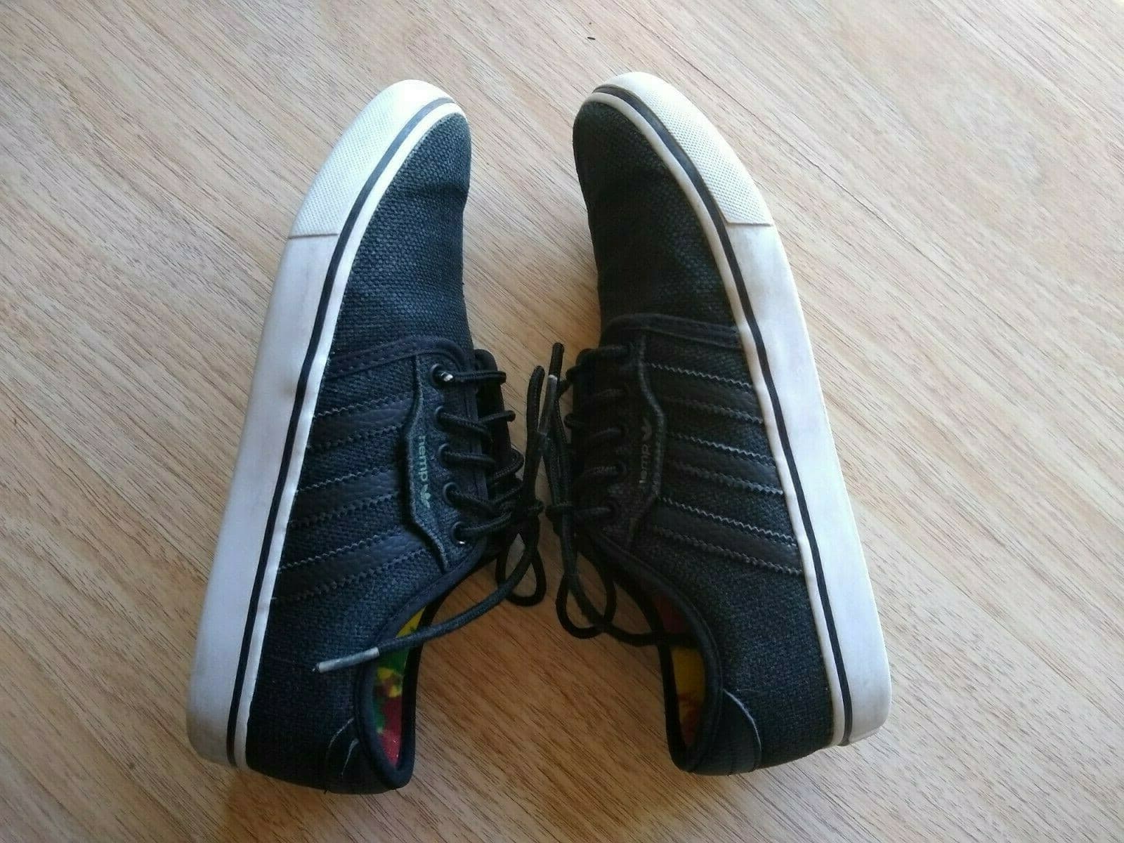 Adidas Seeley Rasta Hemp Skateboarding Shoes Men Lace Black US6 EUR38.5 - Thumbnail 8