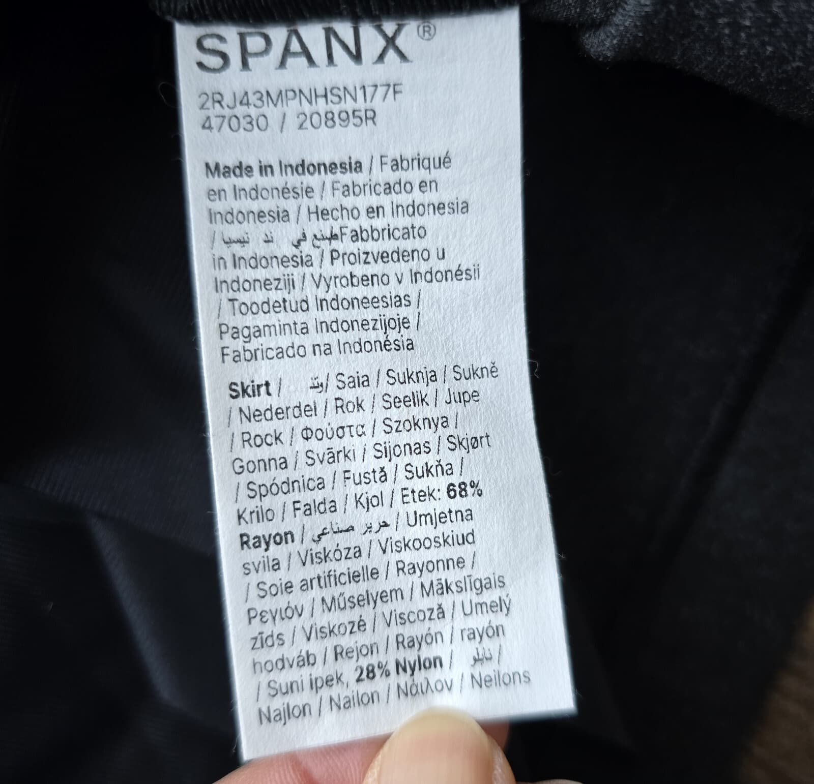 NEW SPANX Smooth Ponte Wrap Mini Skirt Skort Elastic Waist Stretch Black 3X/3T - Thumbnail 10