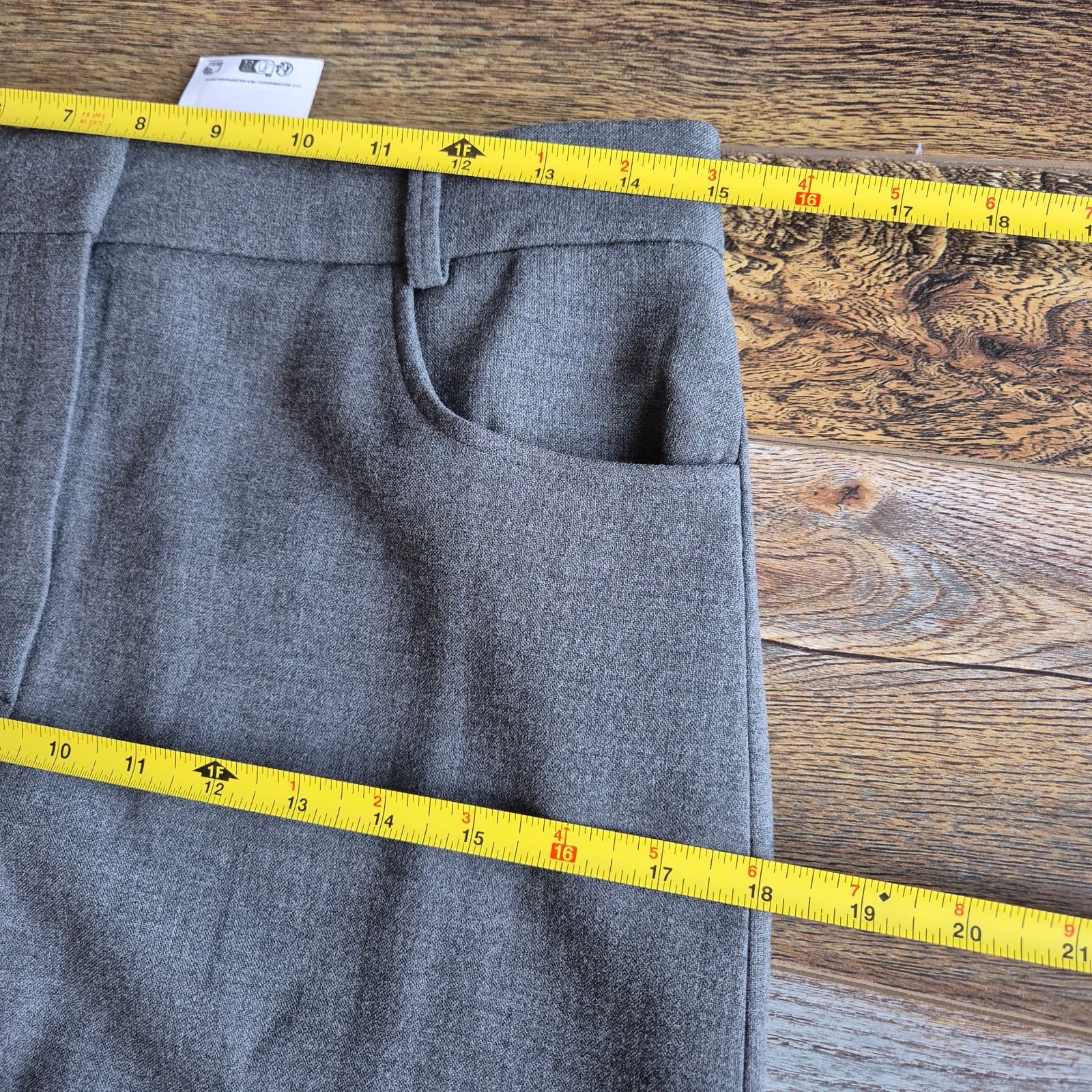 NWT Mango Maxi Pencil Skirt Back Slit Front Zip Pocket Grey Women's US4 EU36 - Thumbnail 13