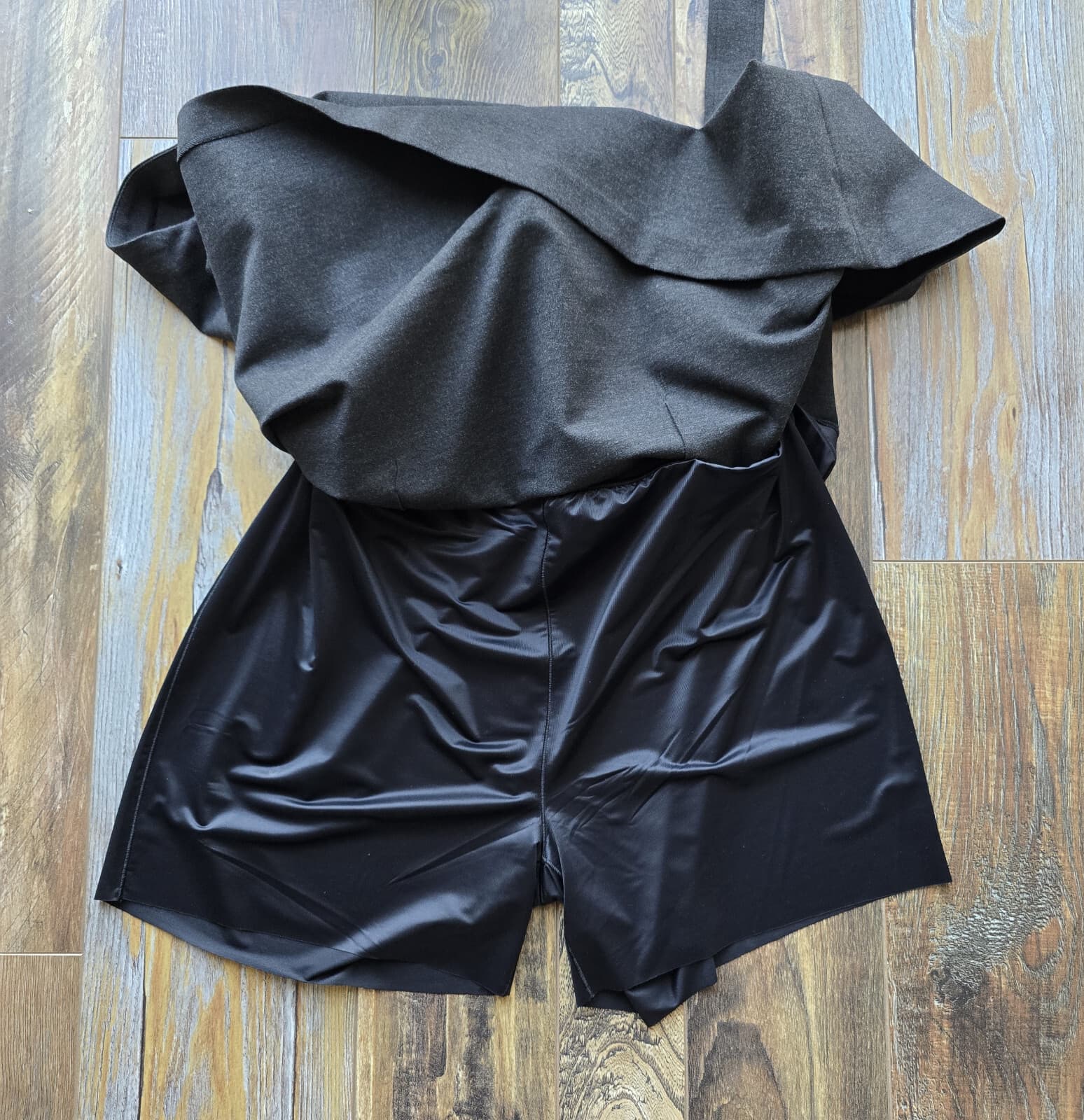 NEW SPANX Smooth Ponte Wrap Mini Skirt Skort Elastic Waist Stretch Black 3X/3T - Thumbnail 5