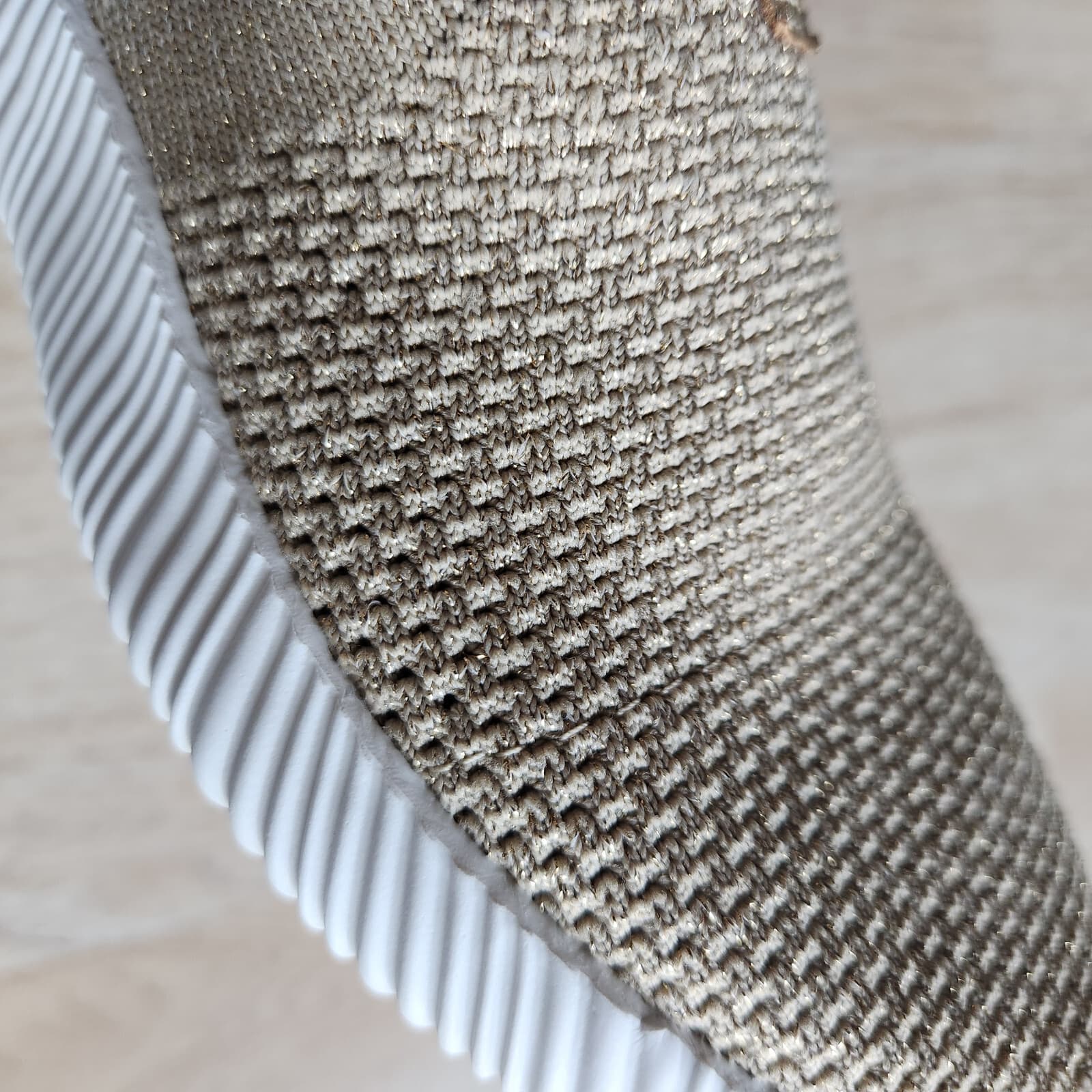 Kurt Geiger London $99 Lorna Knitted Sneaker Antiqued Brass Eagle Head Gold EU37 - Thumbnail 11