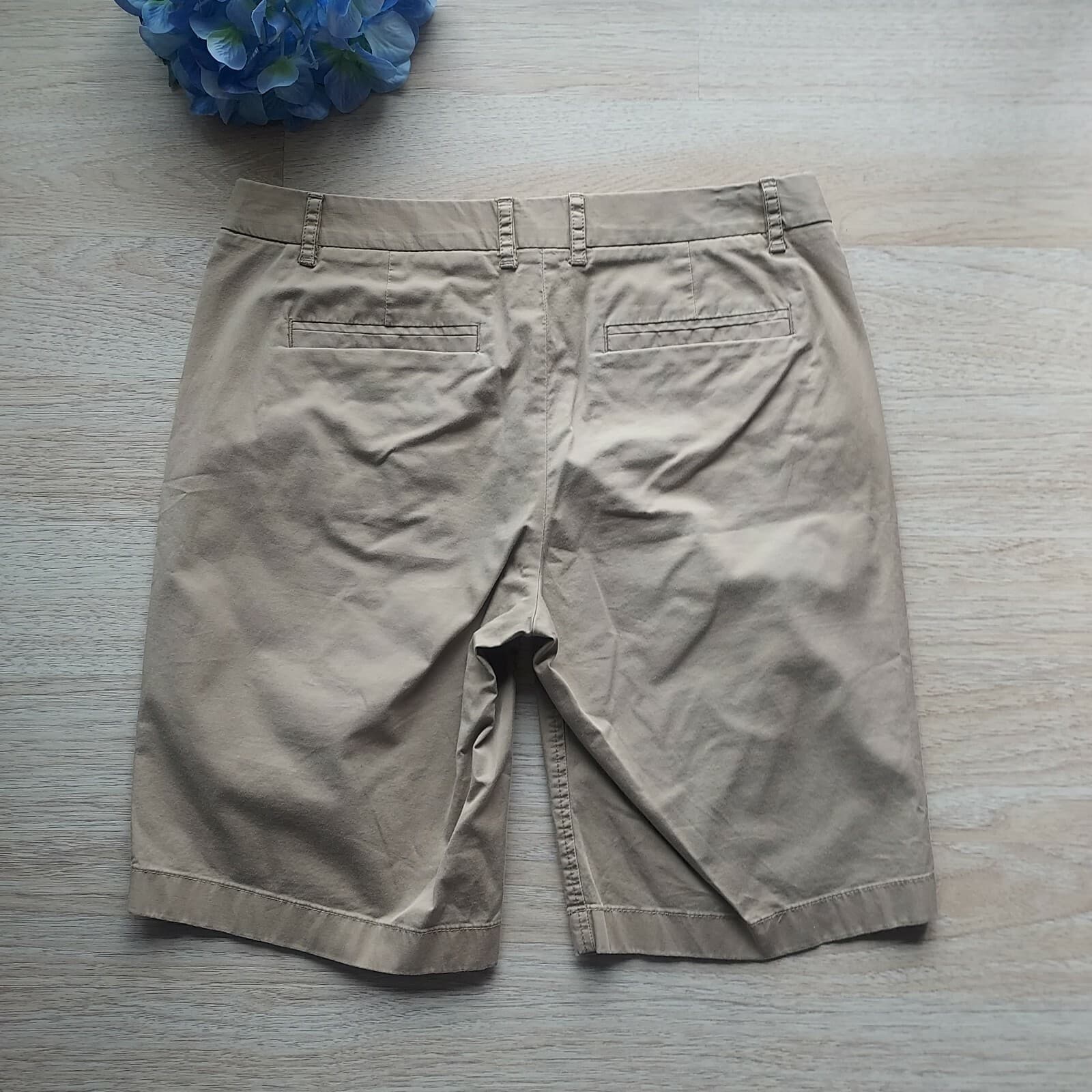 J.Crew 10" Bermuda Stretch Chico Shorts Zip Pocket Brown Cotton Blend Women Sz.6 - Thumbnail 5