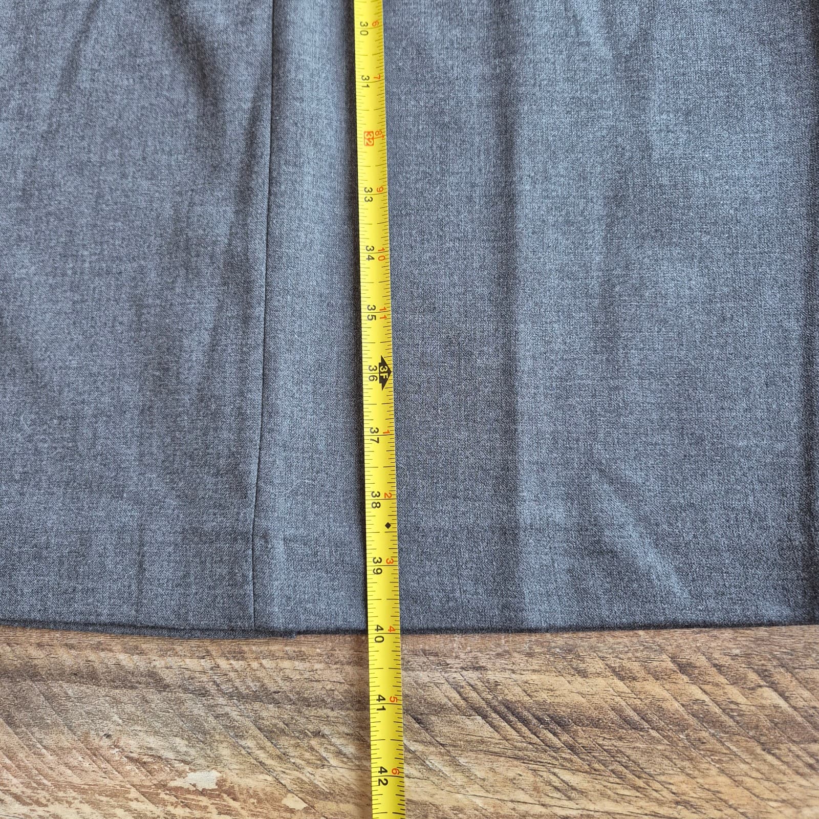 NWT Mango Maxi Pencil Skirt Back Slit Front Zip Pocket Grey Women's US4 EU36 - Thumbnail 14