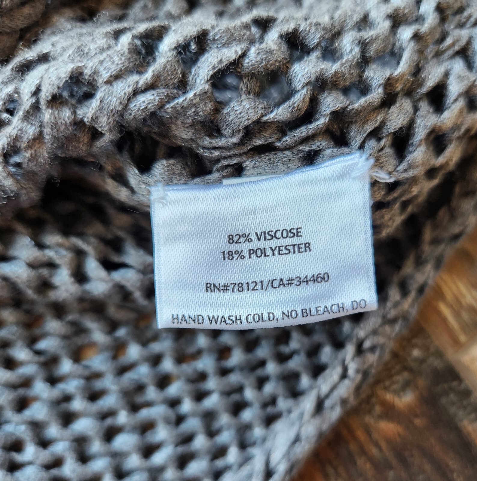 EILEEN FISHER Open Twist Knit Bateau Neck Boxy Crop Top Viscose Moon Gray Sz.PM - Thumbnail 10