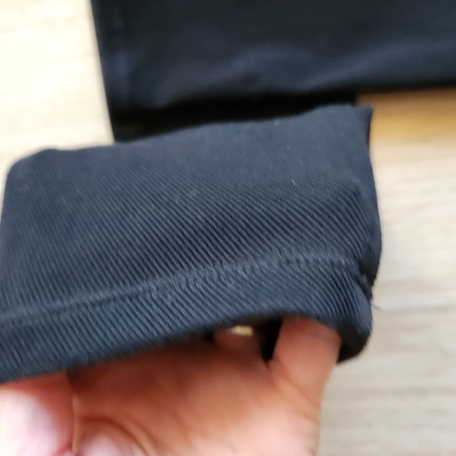 SPANX Jean-ish Ankle Leggings Stretch Pull-On Back-Pocket Black Twill Women's XL - Thumbnail 5