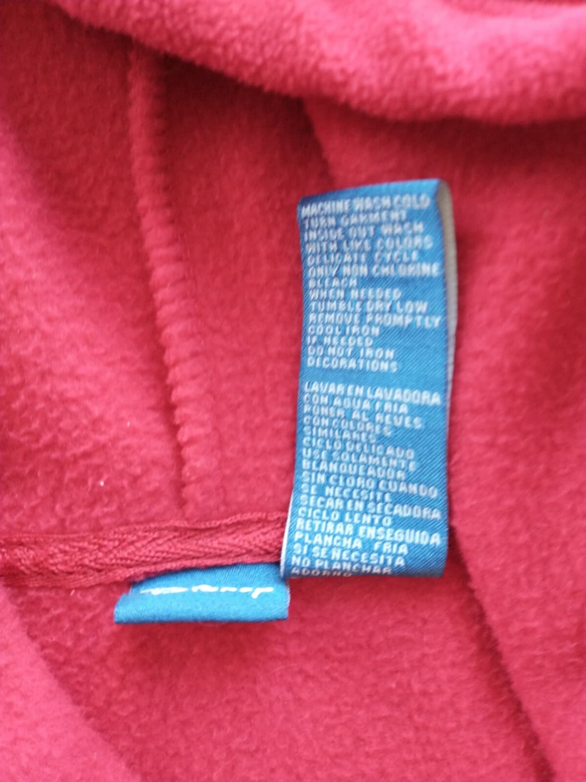 Disney Mickey Fleece Hoodie Sweatshirt Pullover Long Sleeve Pocket Red Girl XL - Thumbnail 8