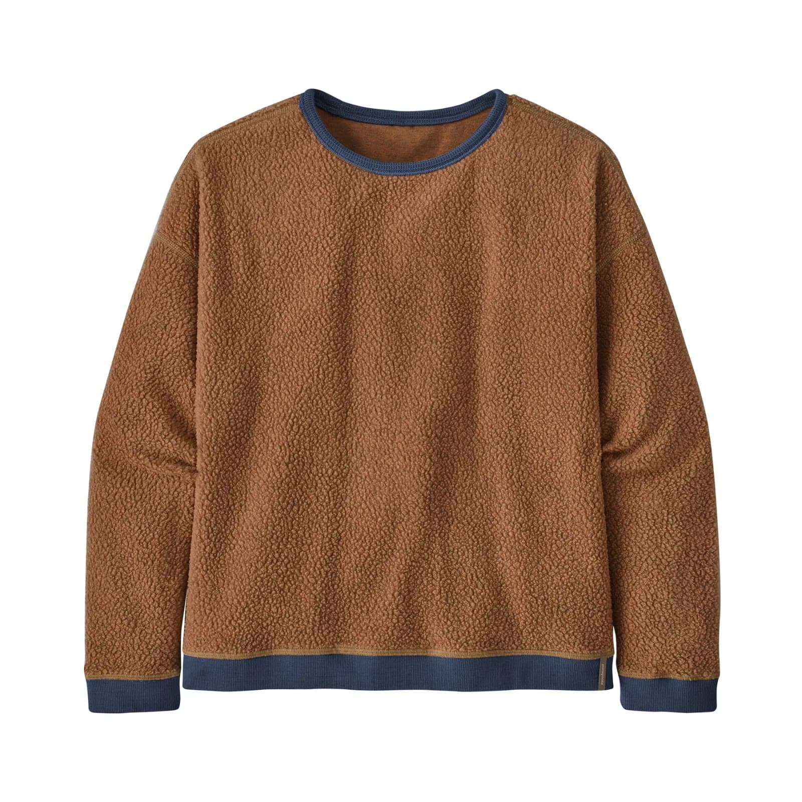 Patagonia Reversible Shearling Crew-Neck Sweater Long Sleeve Brown Women's L - Thumbnail 4