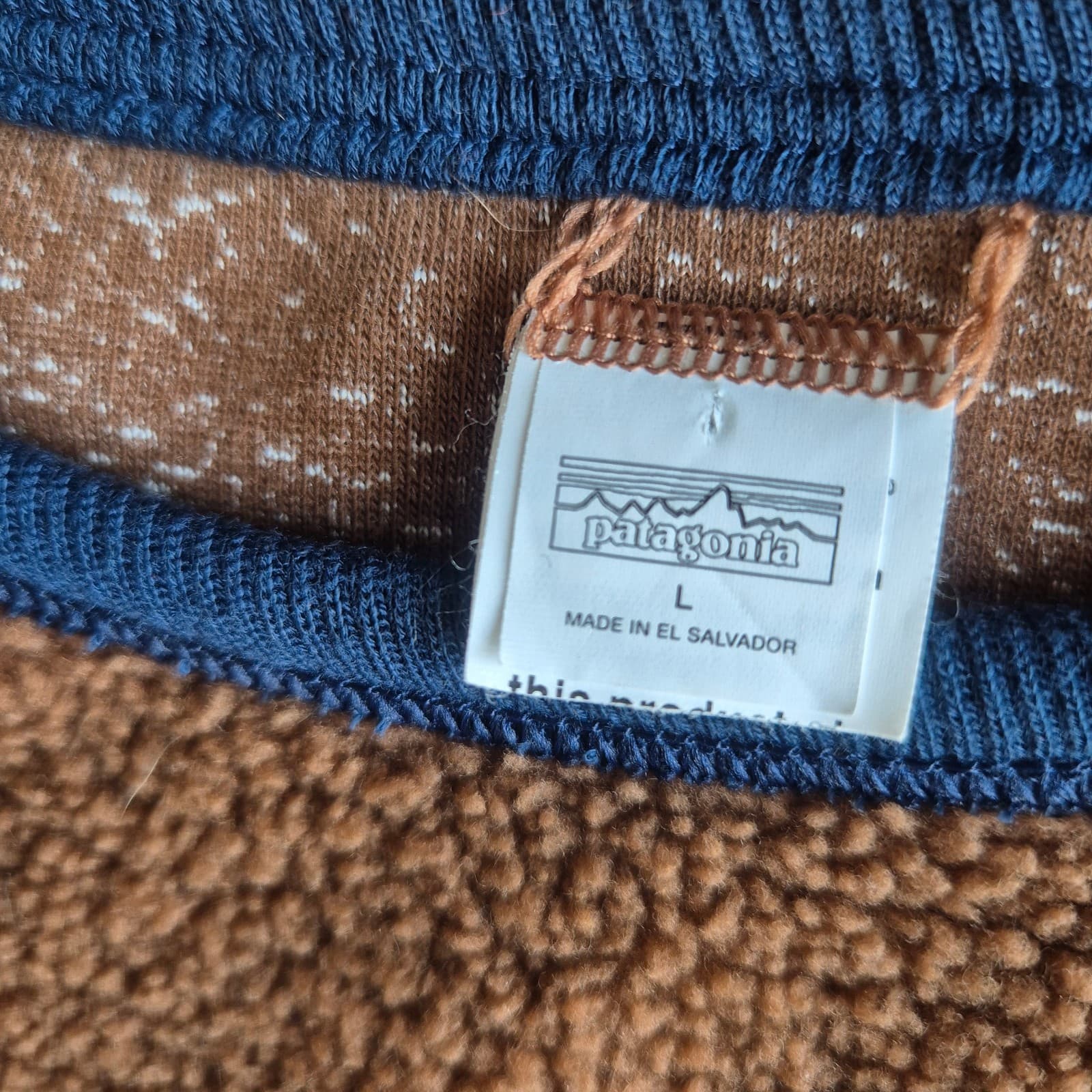 Patagonia Reversible Shearling Crew-Neck Sweater Long Sleeve Brown Women's L - Thumbnail 13
