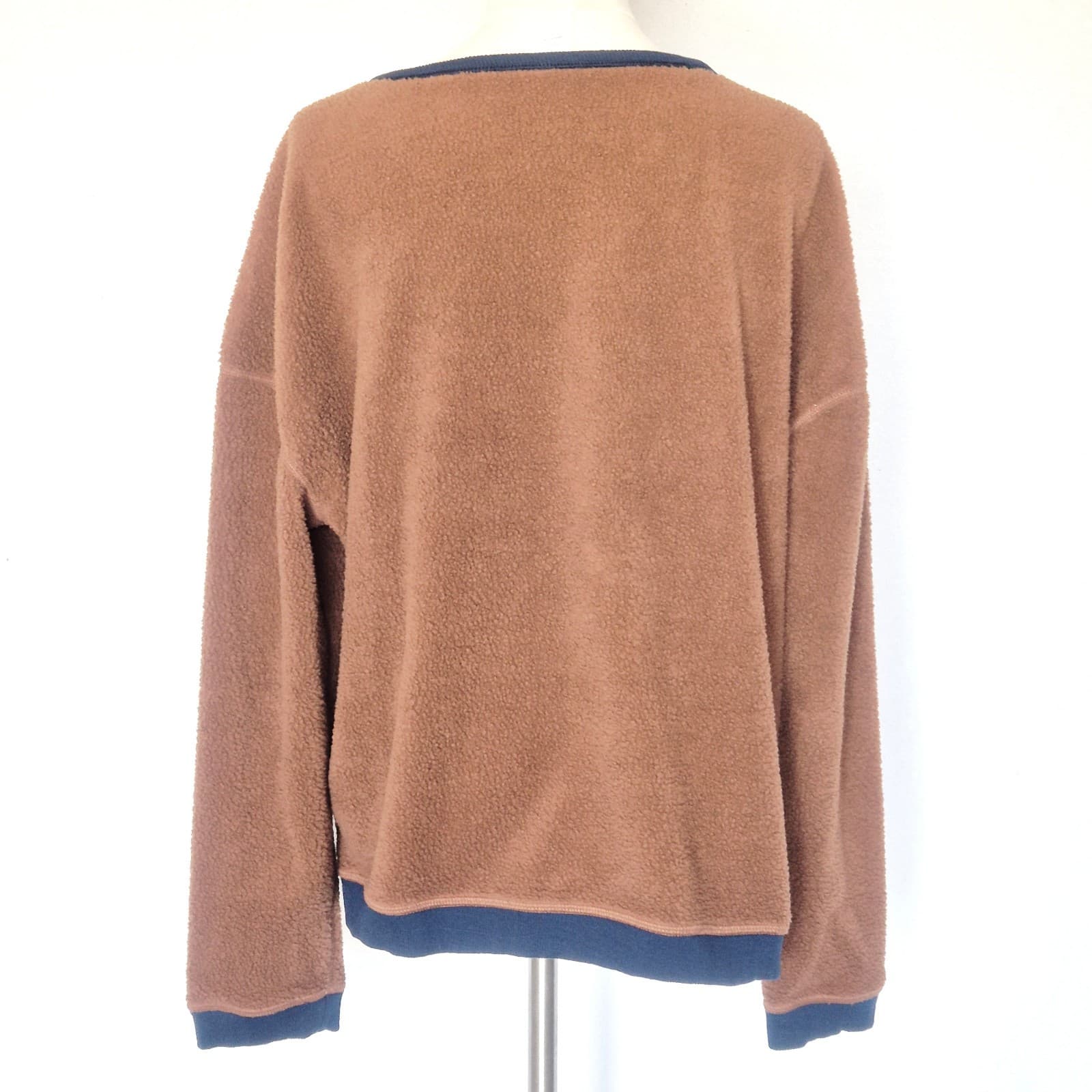Patagonia Reversible Shearling Crew-Neck Sweater Long Sleeve Brown Women's L - Thumbnail 6