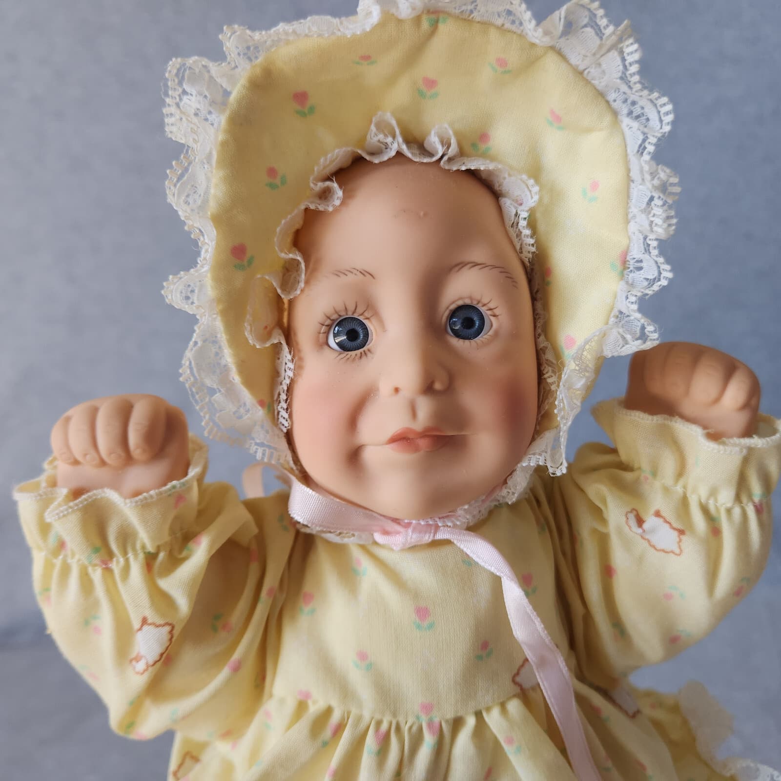 Vintage'90s Lee Middleton Collectible Vinly Dolls Day Dreamer Sunshine with Box - Thumbnail 4