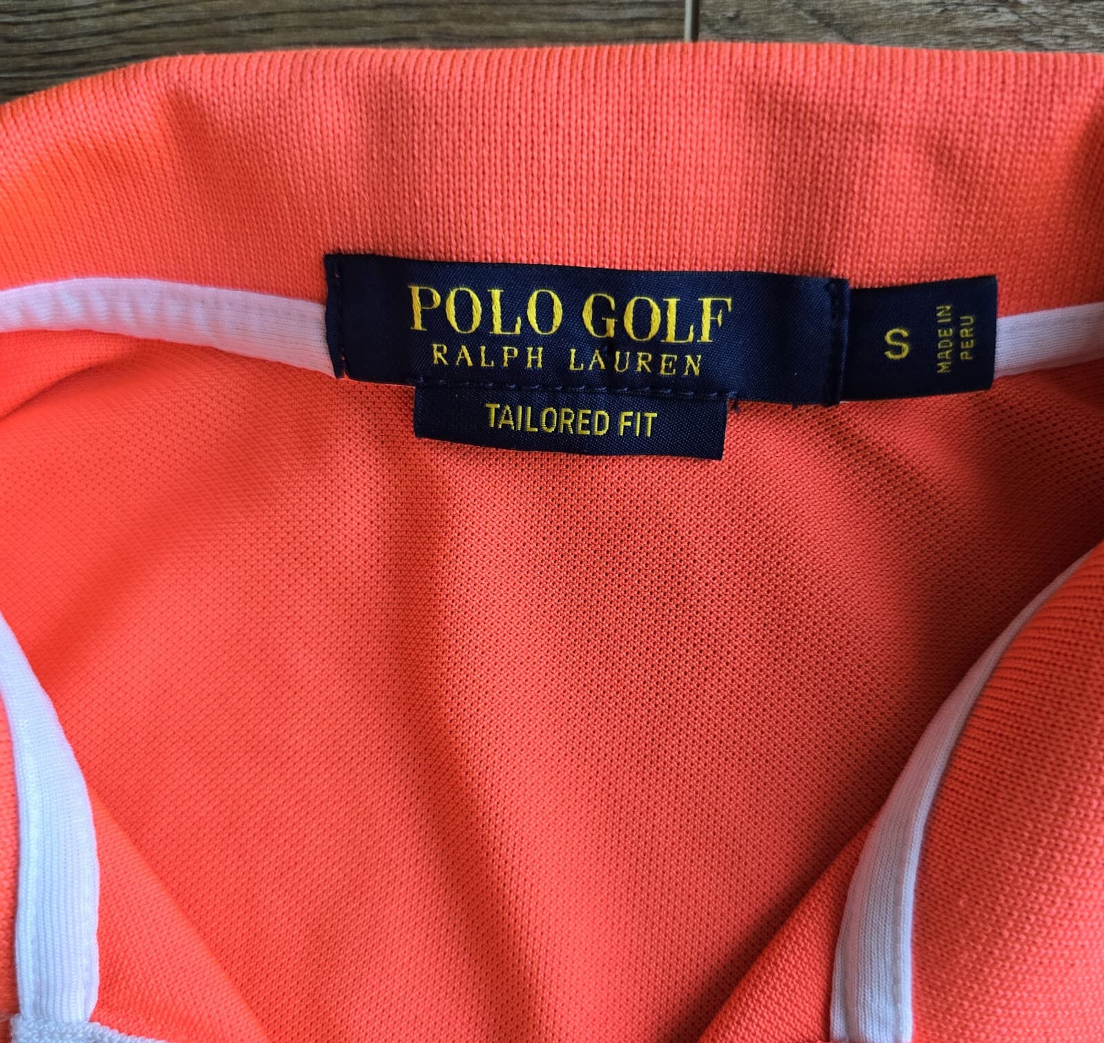 Polo Golf Ralph Lauren Tailored Big Pony Polo Shirt Short Sleeve Orange Womens S - Thumbnail 8