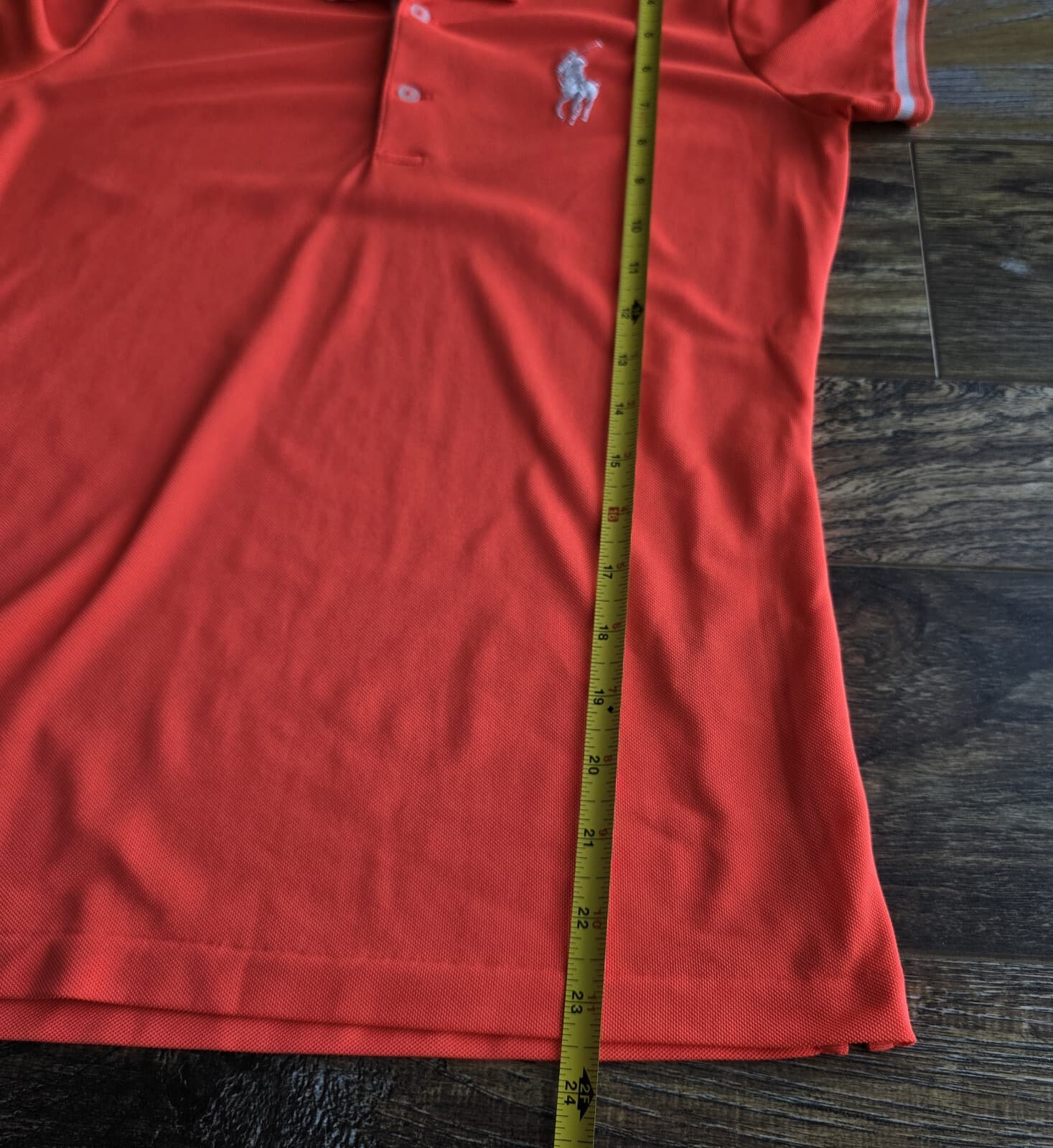 Polo Golf Ralph Lauren Tailored Big Pony Polo Shirt Short Sleeve Orange Womens S - Thumbnail 11