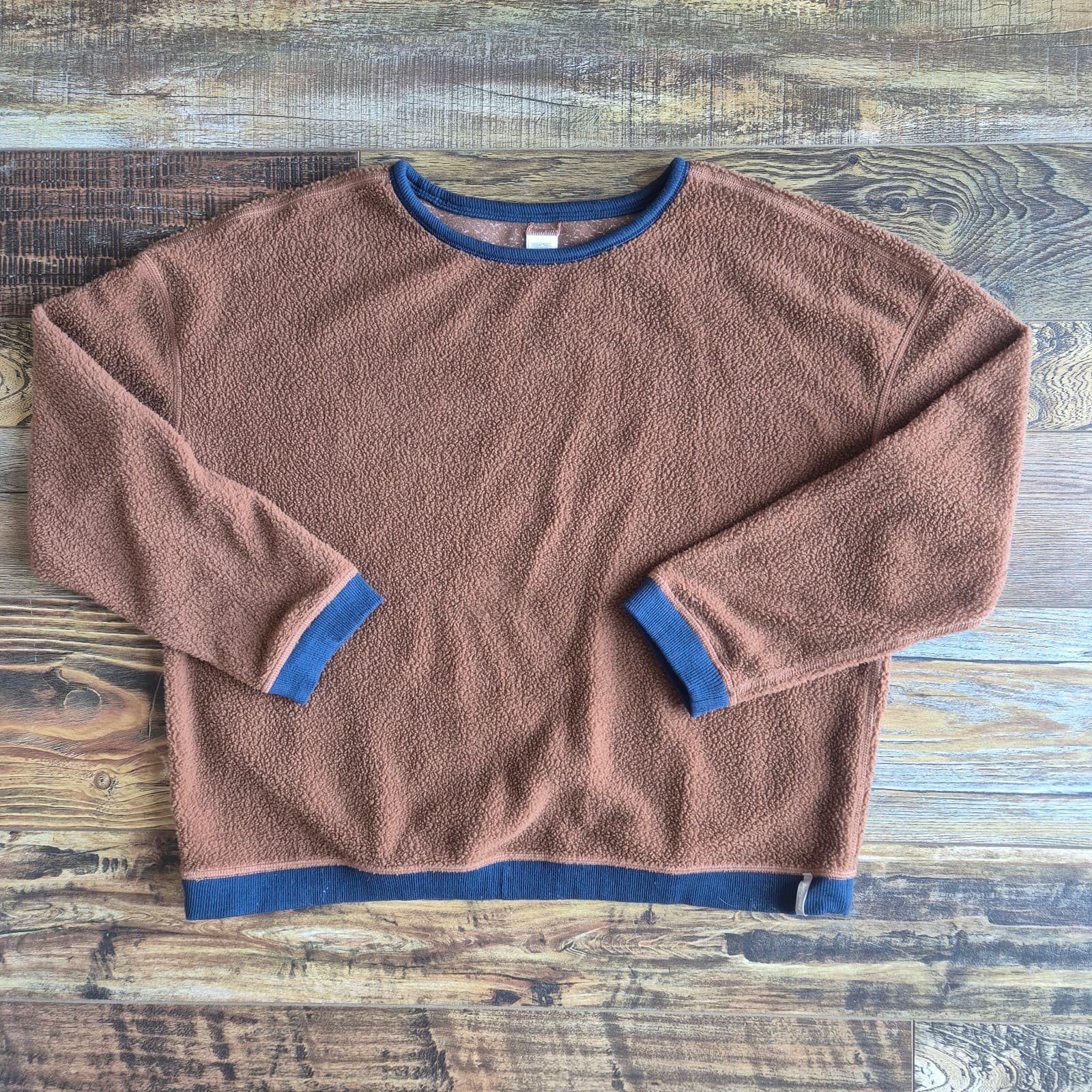 Patagonia Reversible Shearling Crew-Neck Sweater Long Sleeve Brown Women's L - Thumbnail 10