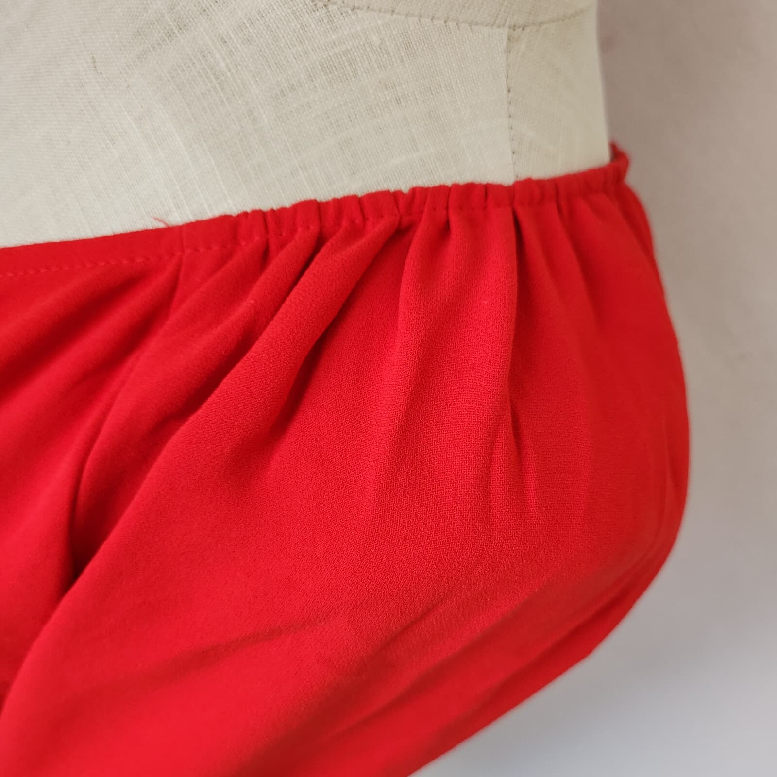 NWoT Trina Turk $188 Chiffon Wrap Blouse Long Sleeve Red Polyester Women's M - Thumbnail 8