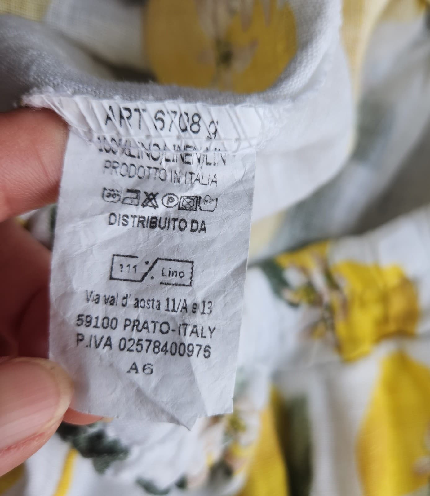 NWoT Made In Italy 100% Linen Lemon Printed 7.5" Shorts Pocket Elastic Waist 27" - Thumbnail 6
