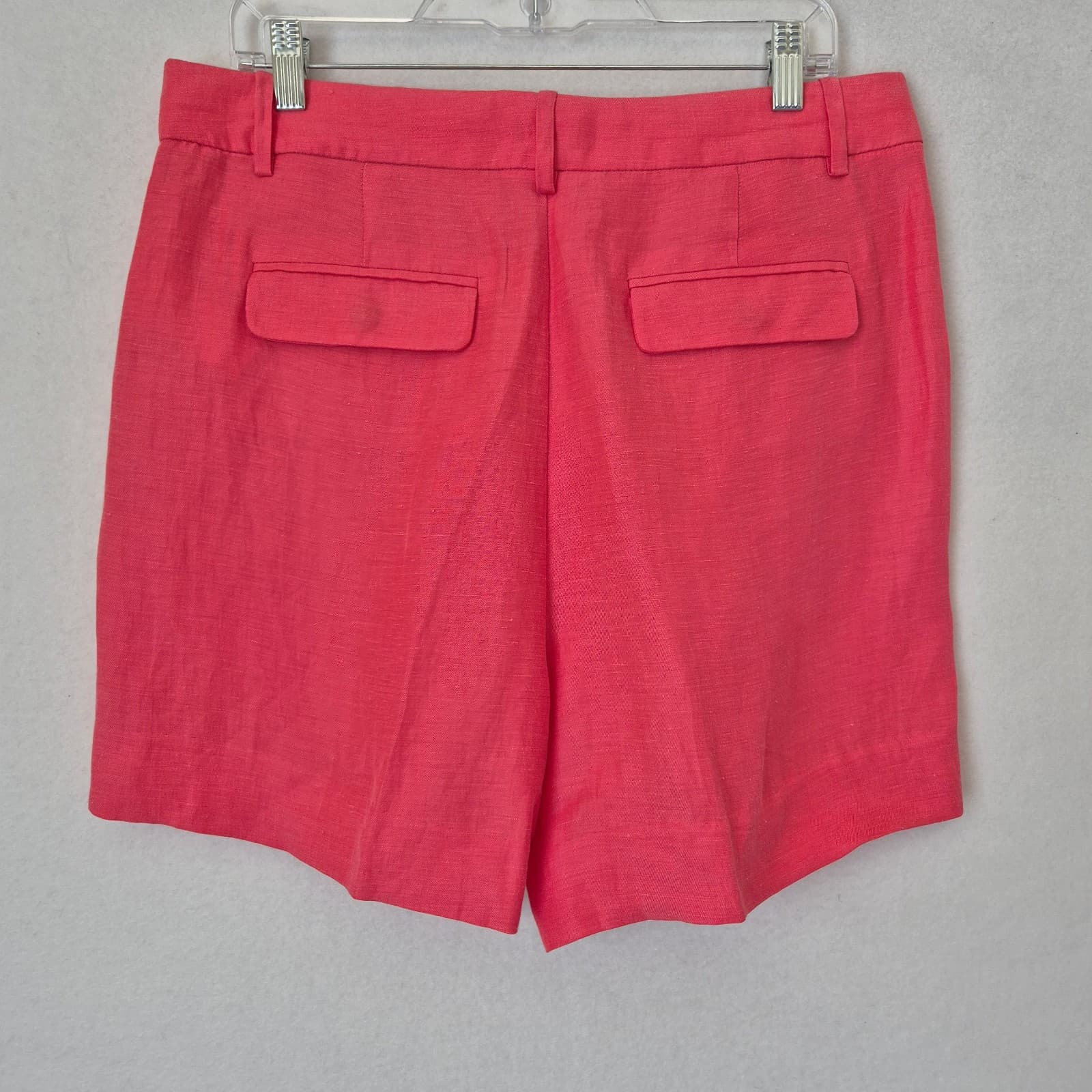 NWT J.CREW High-Rise Pleated Suit Short Chelsea Linen Cupro Blend Women 12 BQ233 - Thumbnail 4