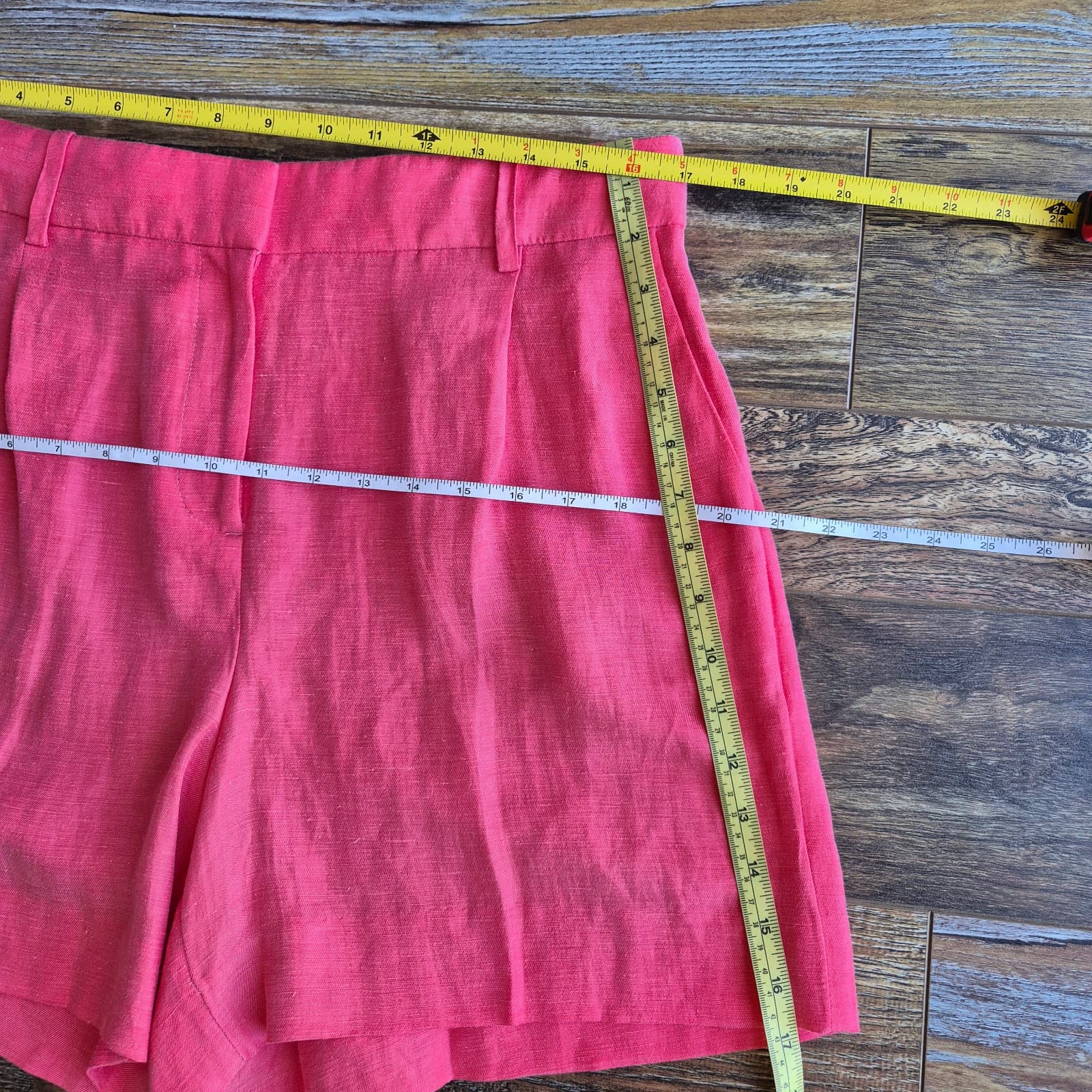 NWT J.CREW High-Rise Pleated Suit Short Chelsea Linen Cupro Blend Women 12 BQ233 - Thumbnail 8